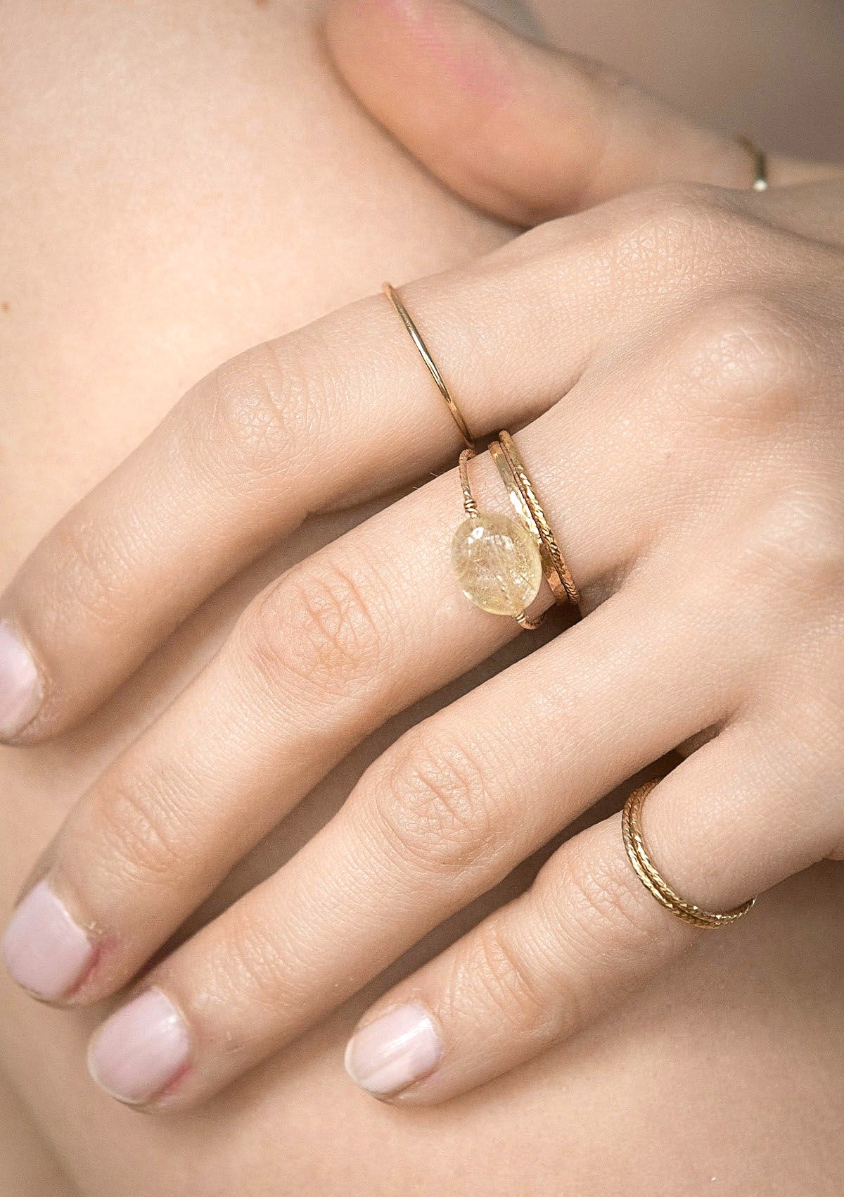 Rutile Quartz Daily Serenity Ring ERIJEWELRY