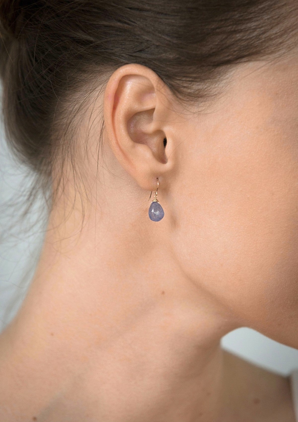 Tanzanite Simple Drop Earrings ERIJEWELRY