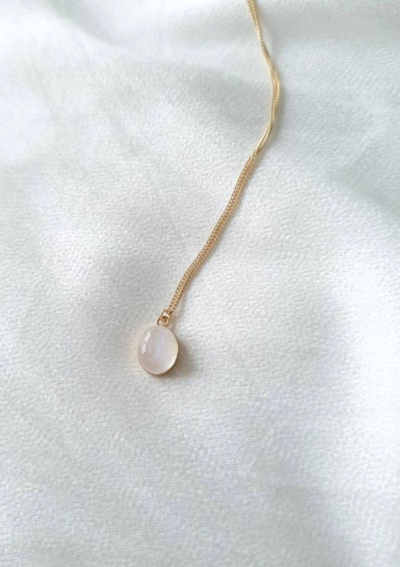 Gemstone Oval Necklace