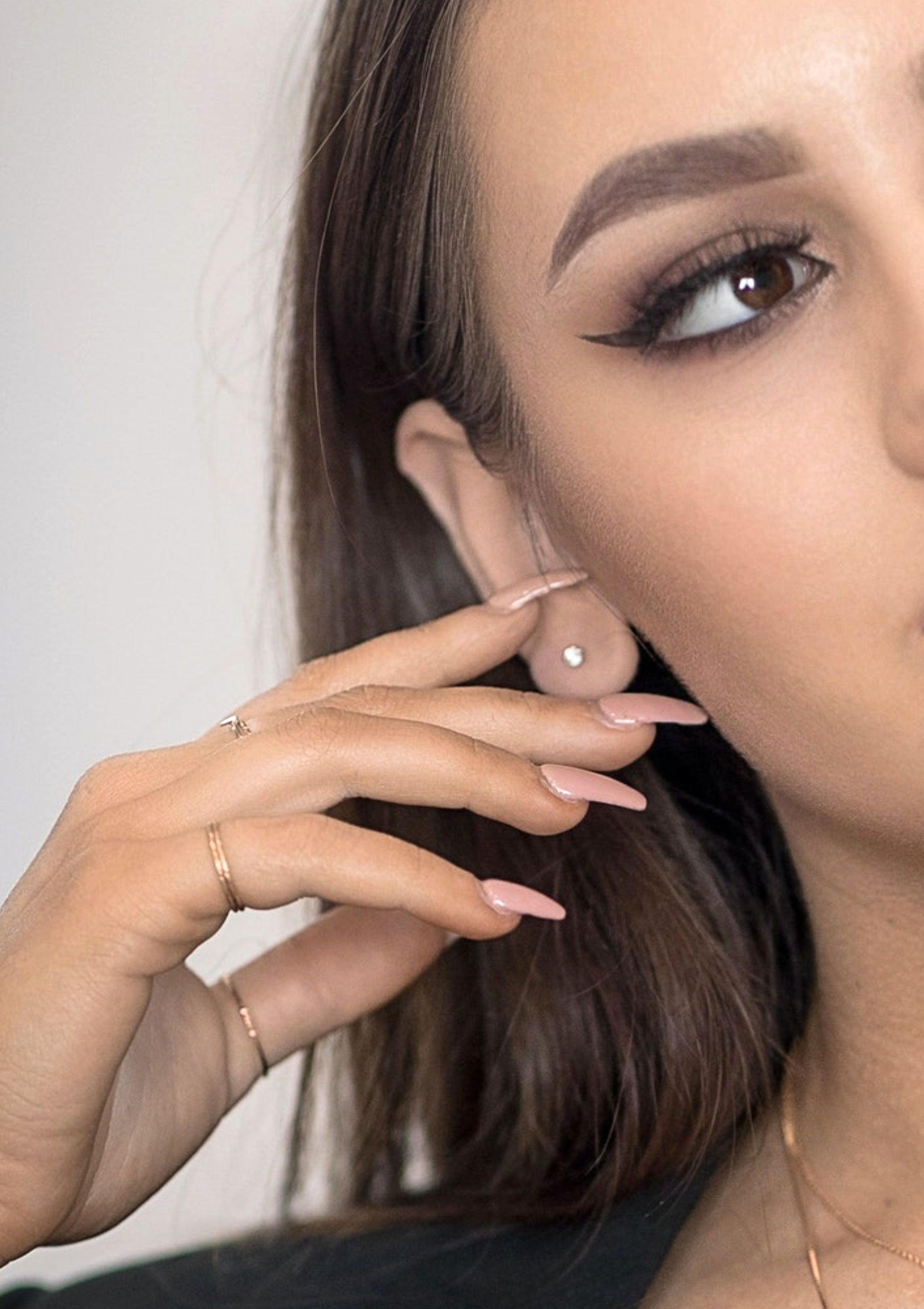 Petite White CZ Earrings ERIJEWELRY