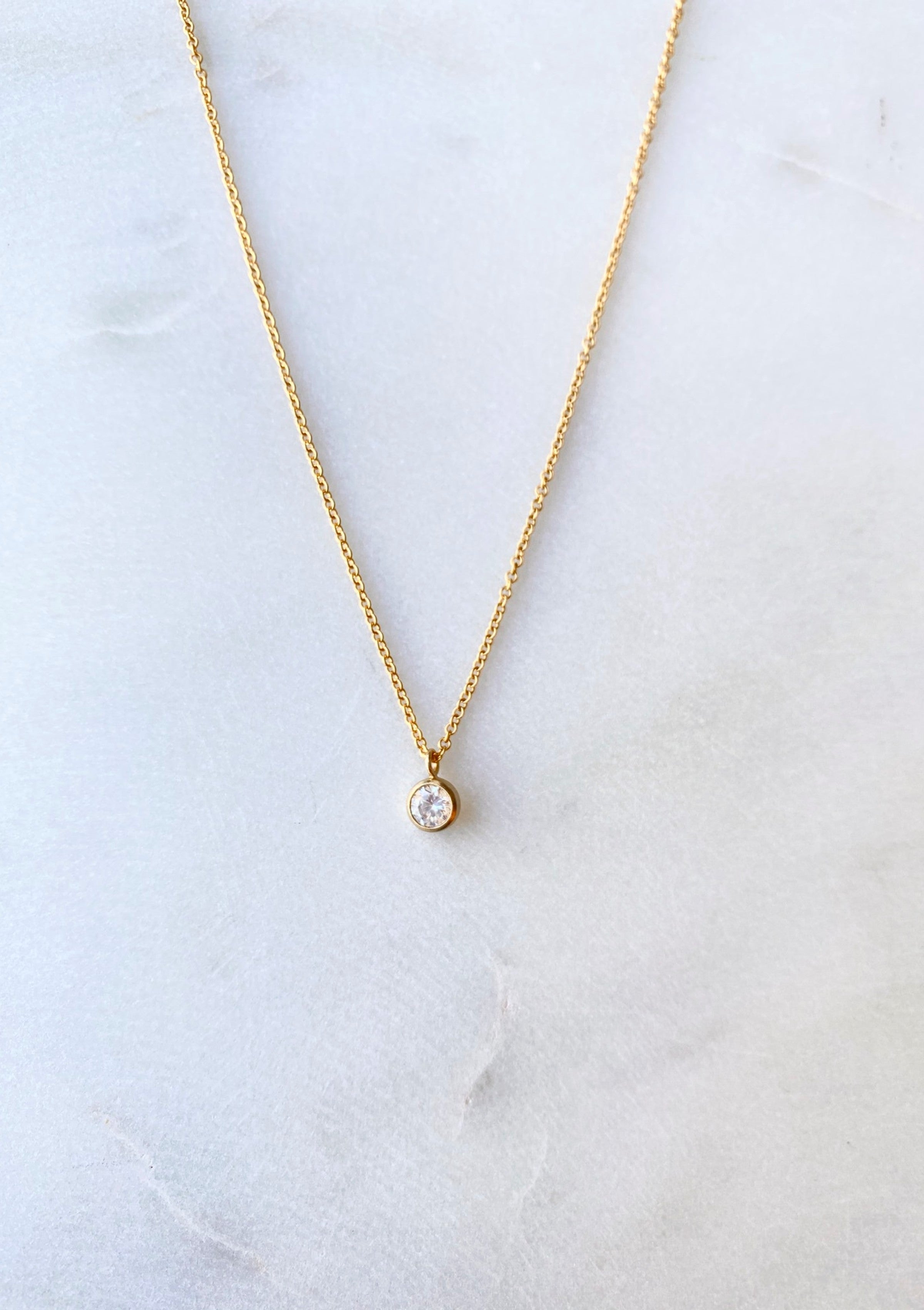 Petite CZ Simple Necklace ERIJEWELRY