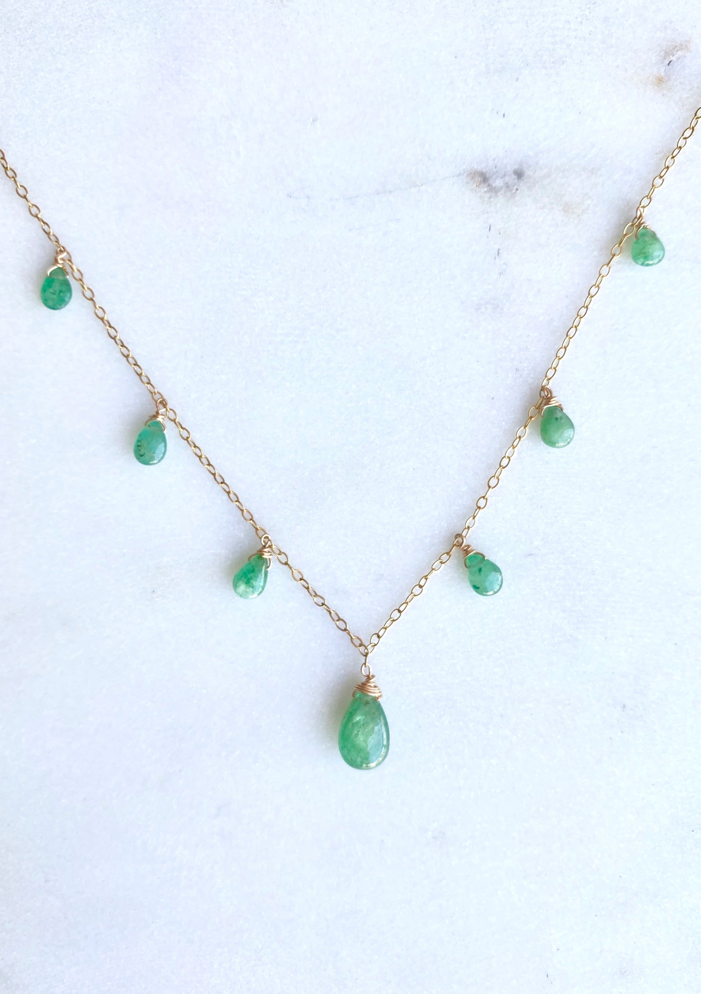 Emerald Necklace by ERIJEWELRY