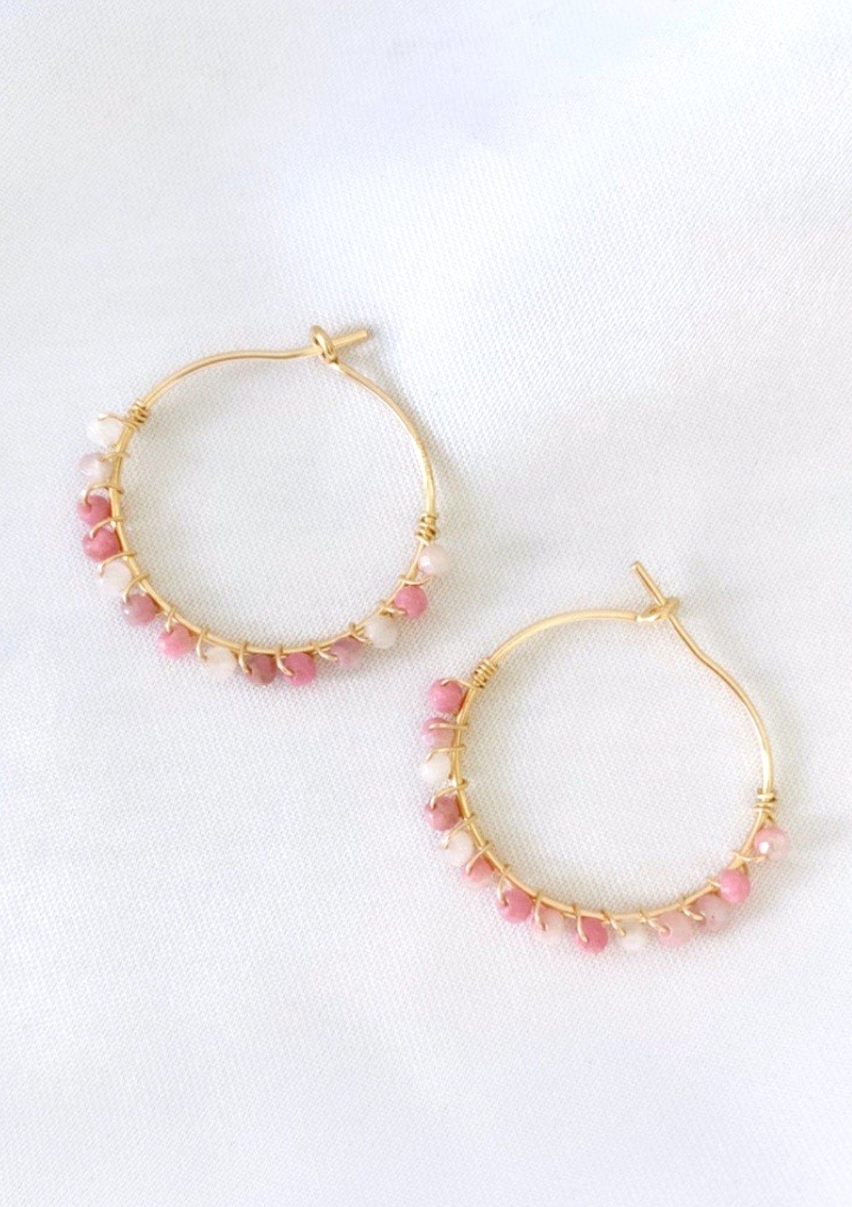 Multi Gem Hoop Earrings ERIJEWELRY
