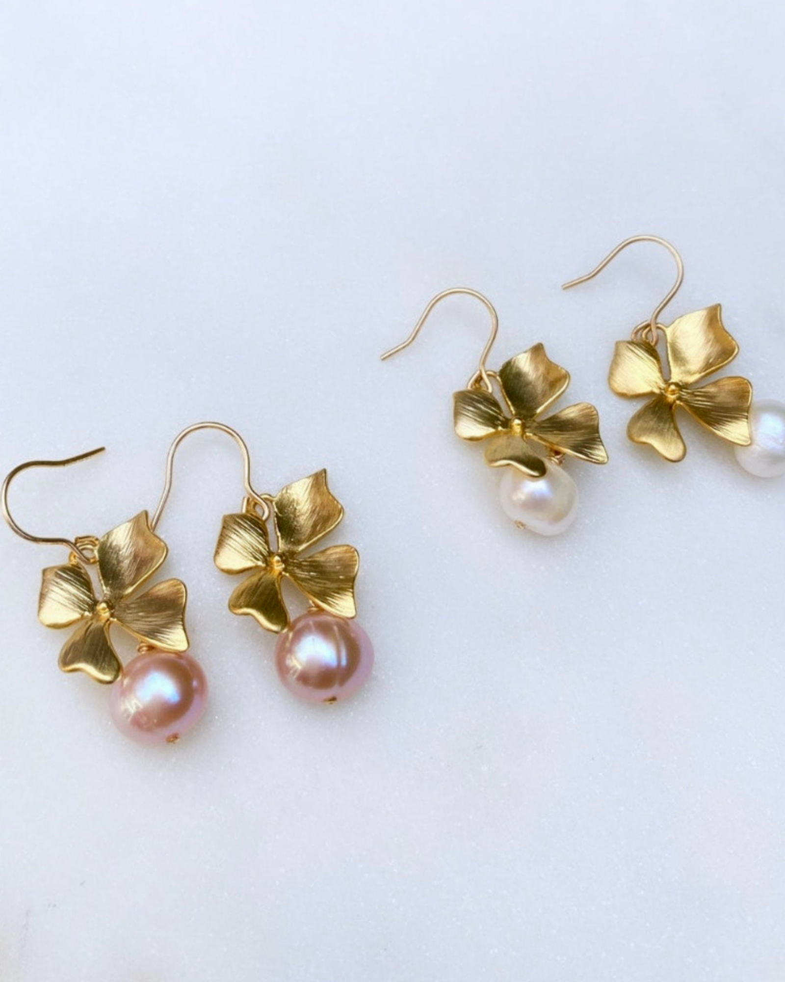 Mini Floral Pearl Earrings ERIJEWELRY