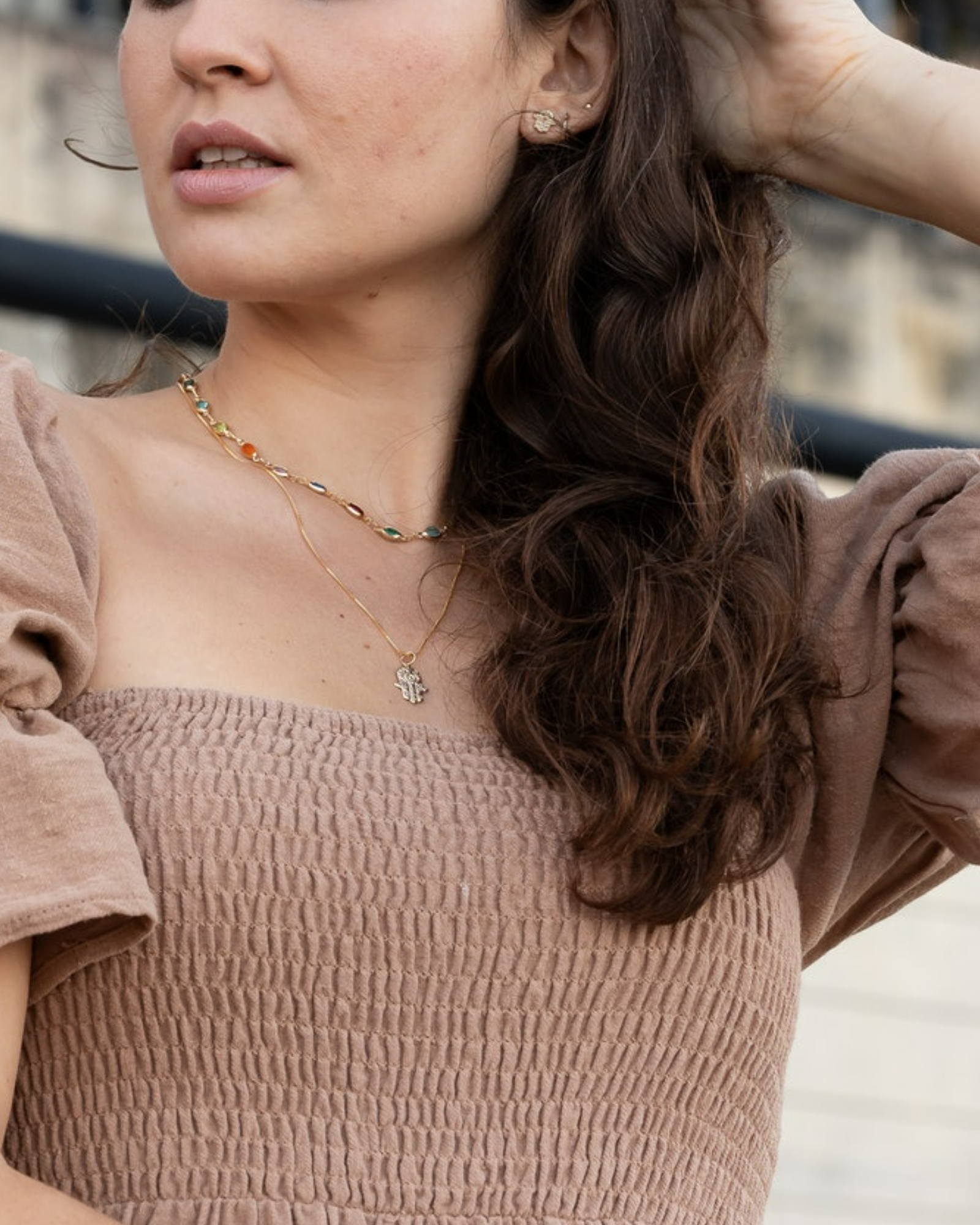 Gisela Colourful Gold Necklace ERIJEWELRY
