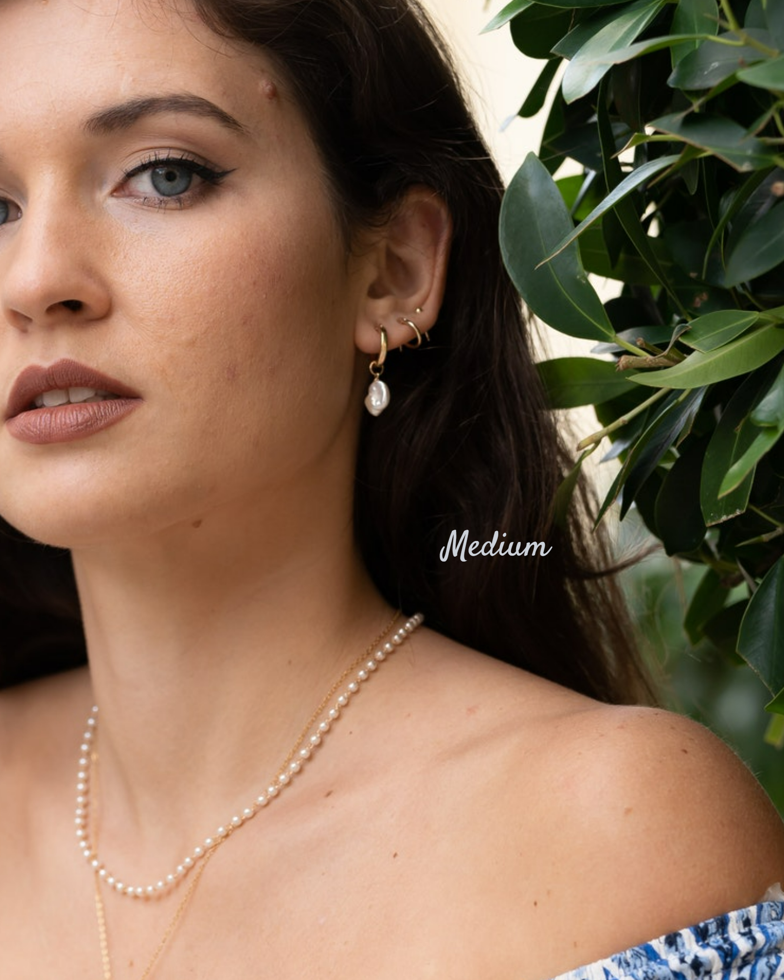 Keshi Pearl Huggie Hoop Earrings ERIJEWELRY