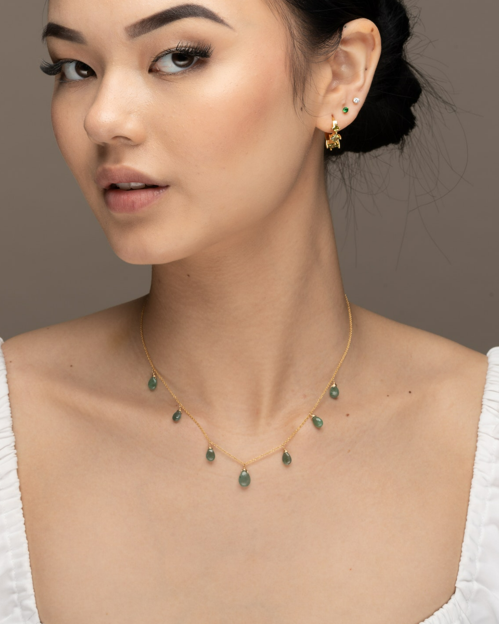 Gorgeous Emerald princess necklace ERIJEWELRY