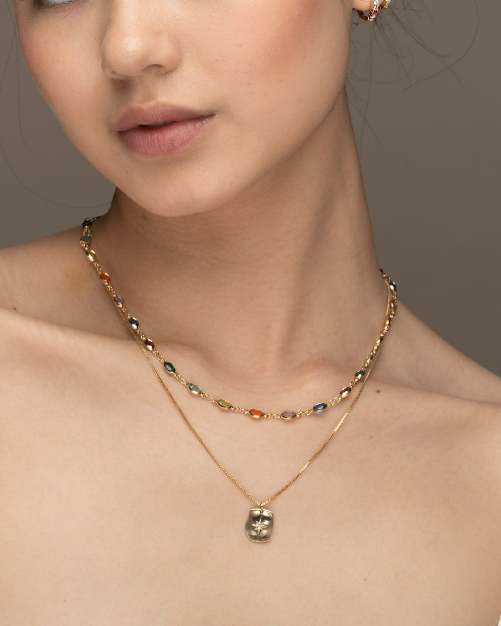Gisela Colourful Gold Necklace ERIJEWELRY