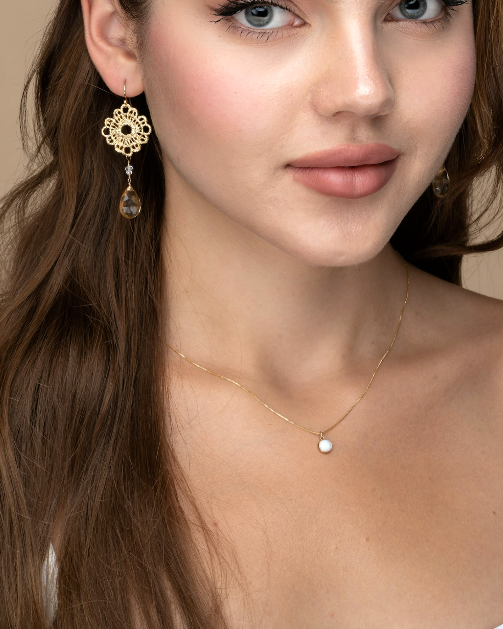 Opal Lilly Necklace ERIJEWELRY