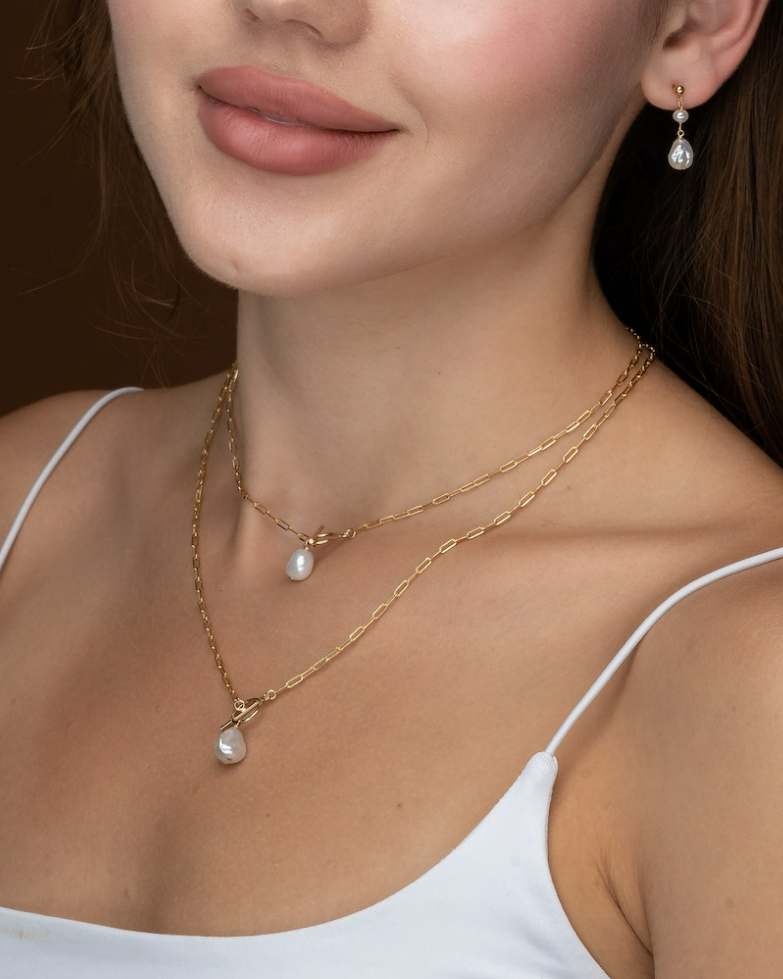 Keshi Pearl lock necklace ERIJEWELRY