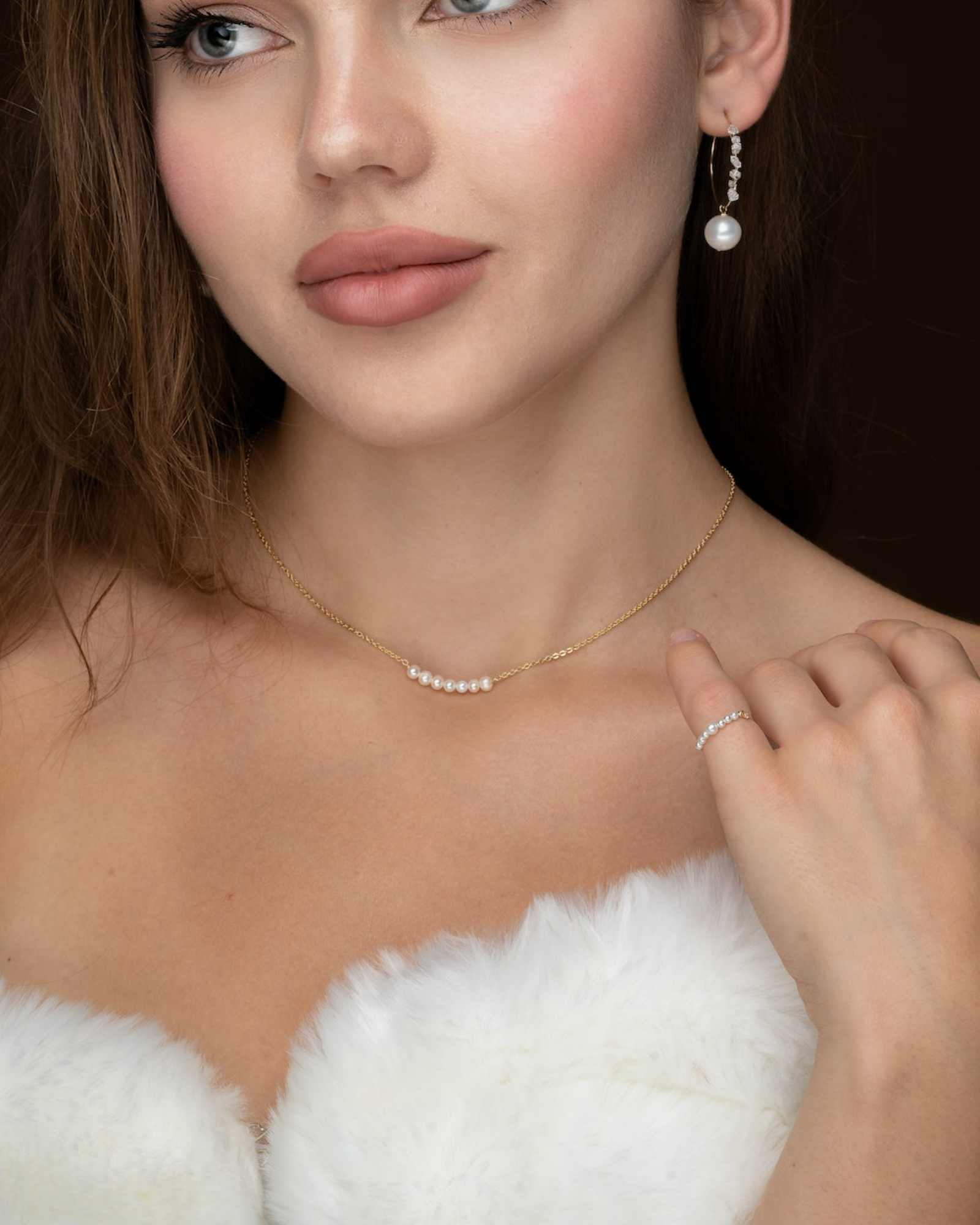 Freshwater Pearl Band Necklace ERIJEWELRY