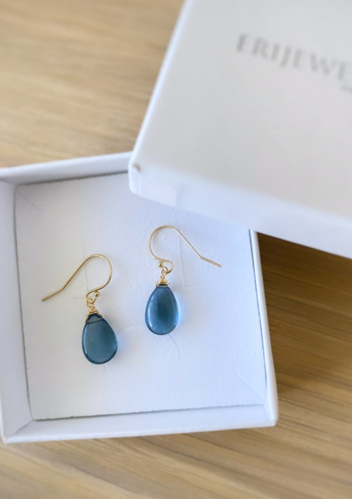 Siberian Blue Quartz Simple Earrings ERIJEWELRY