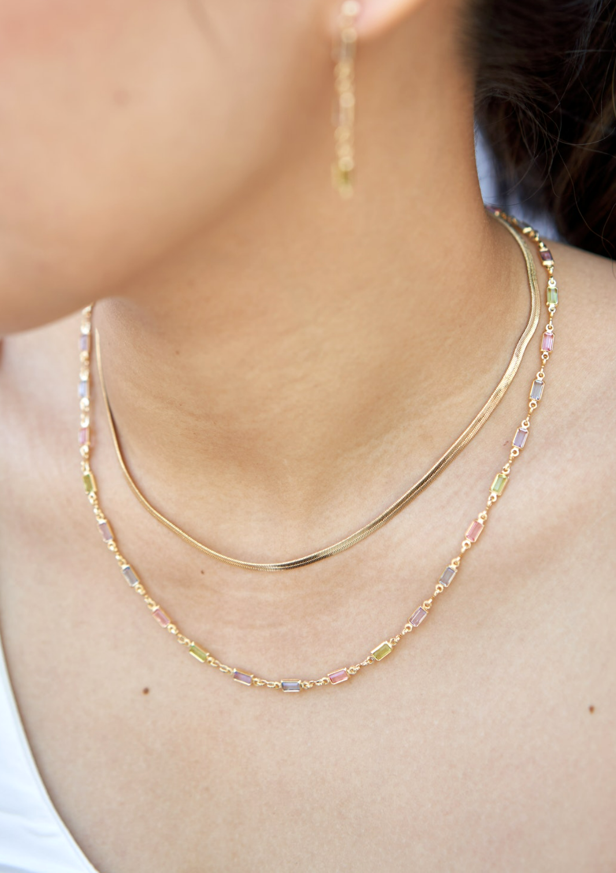Daria Colourful Gold Necklace ERIJEWELRY