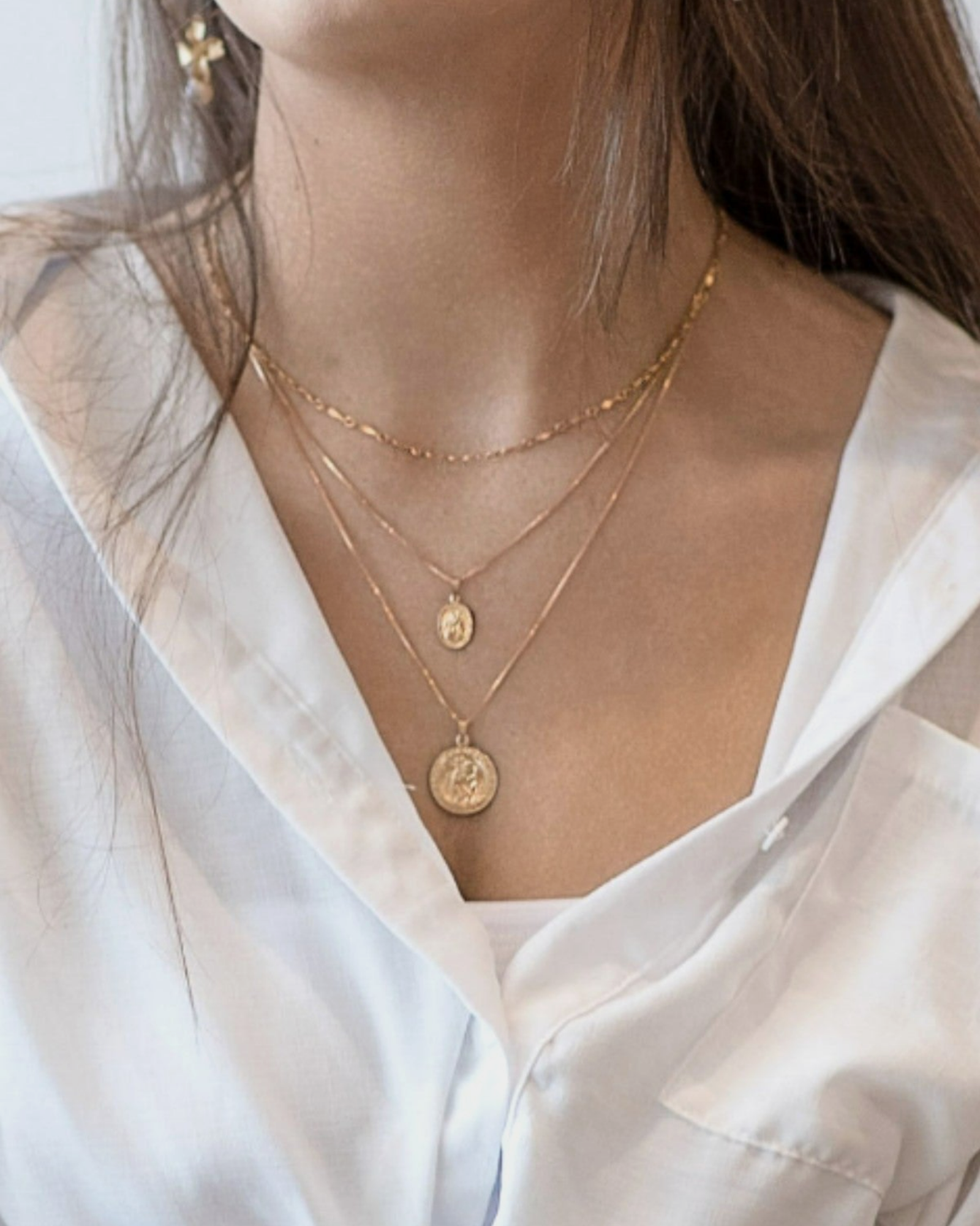 St Christopher Medallion Necklace ERIJEWELRY