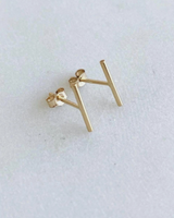 Gold Bar Stud Earrings