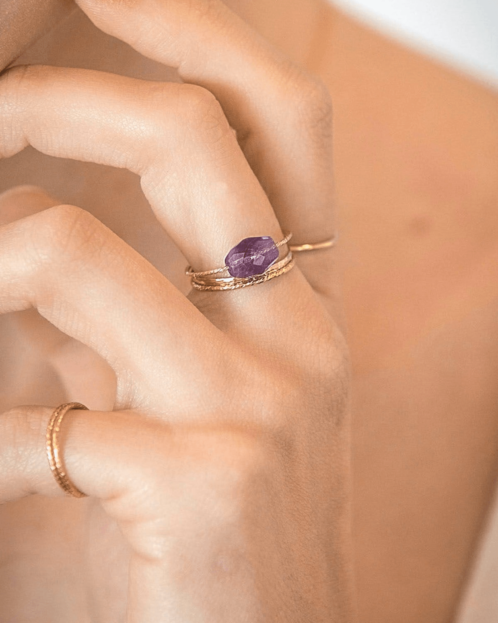 Amethyst Daily Serenity Ring ERIJEWELRY