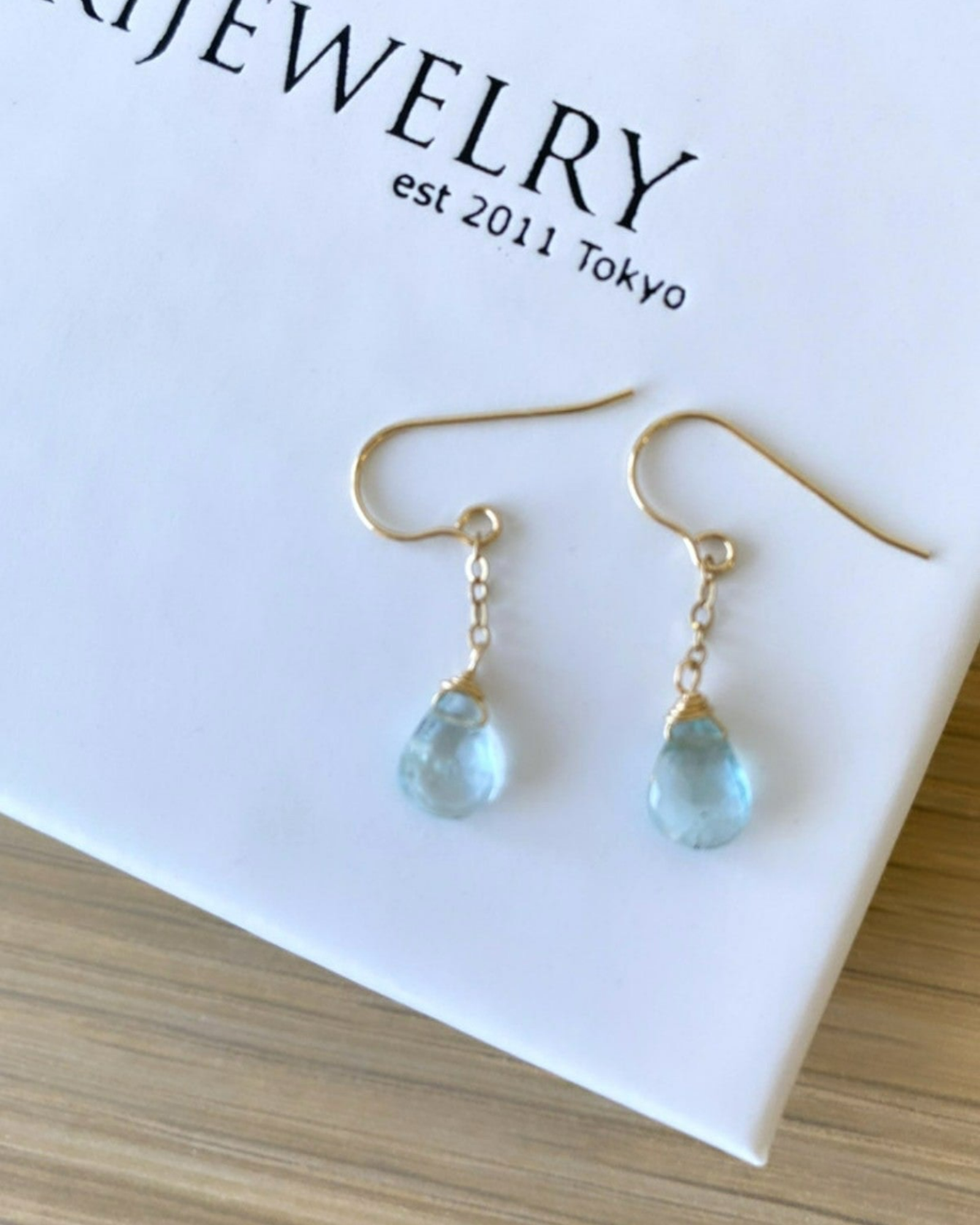 Aquamarine Simple Earrings ERIJEWELRY