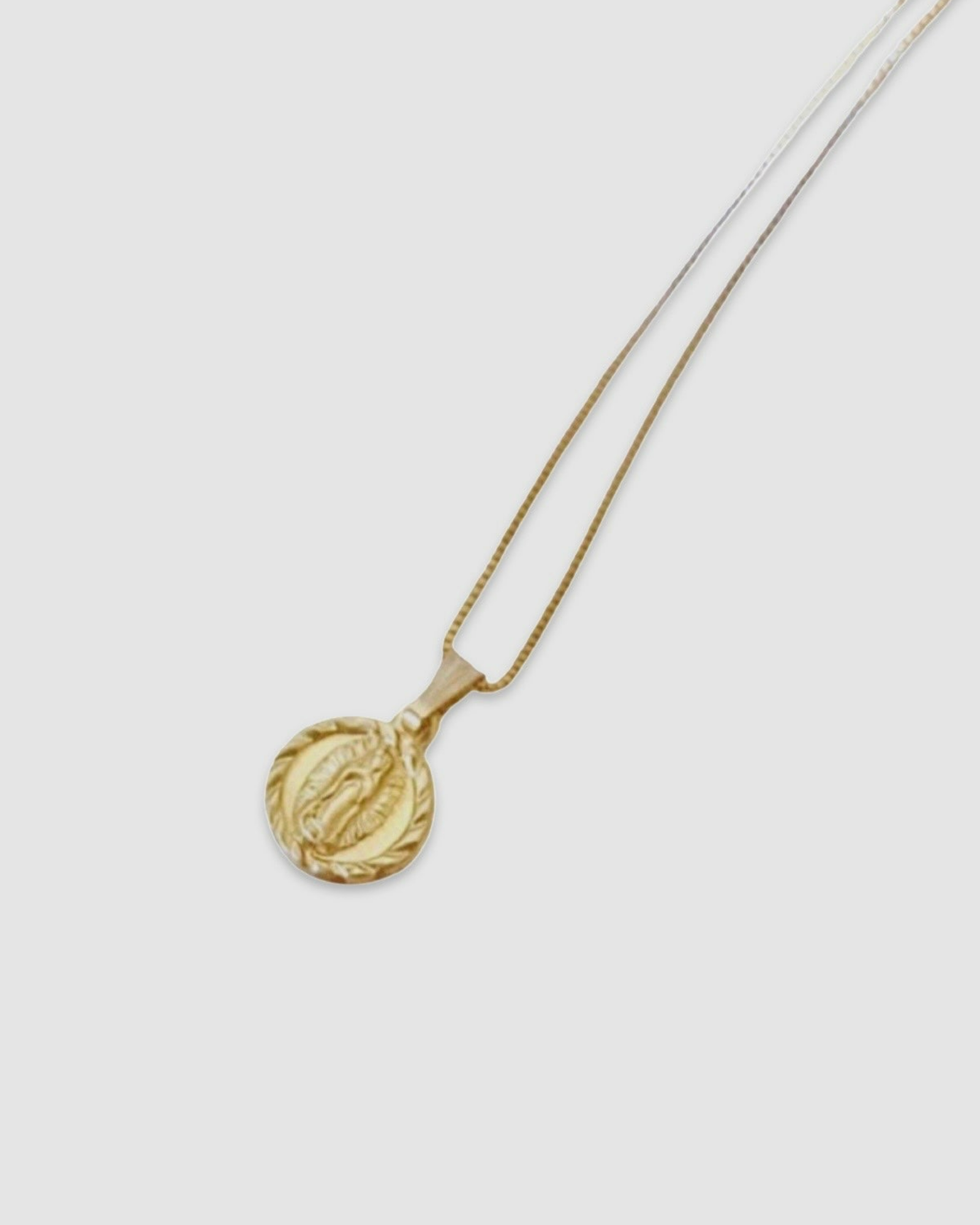 Petite Virgin Mary Medallion Necklace ERIJEWELRY