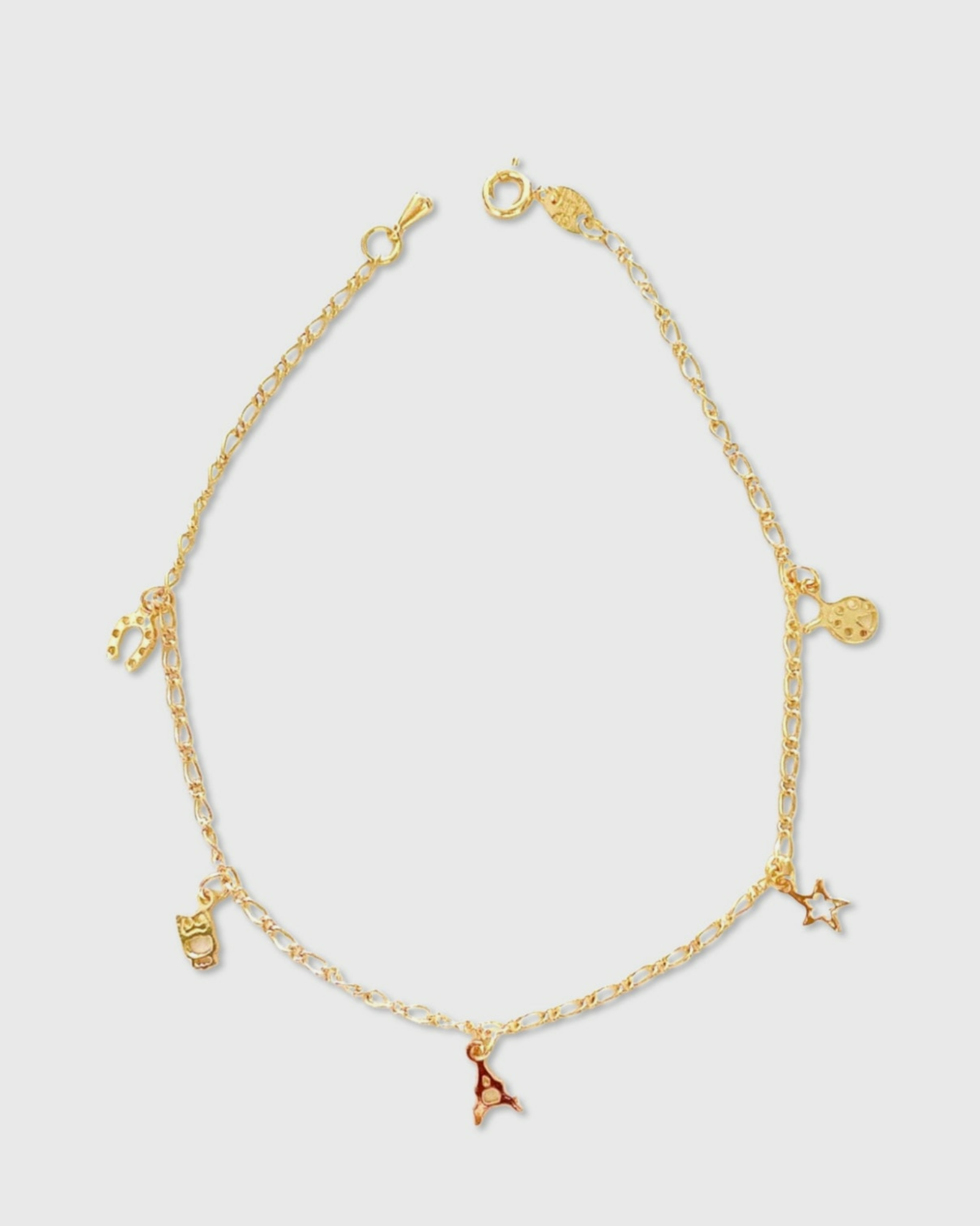 Multi Happy Charm Anklet ERIJEWELRY