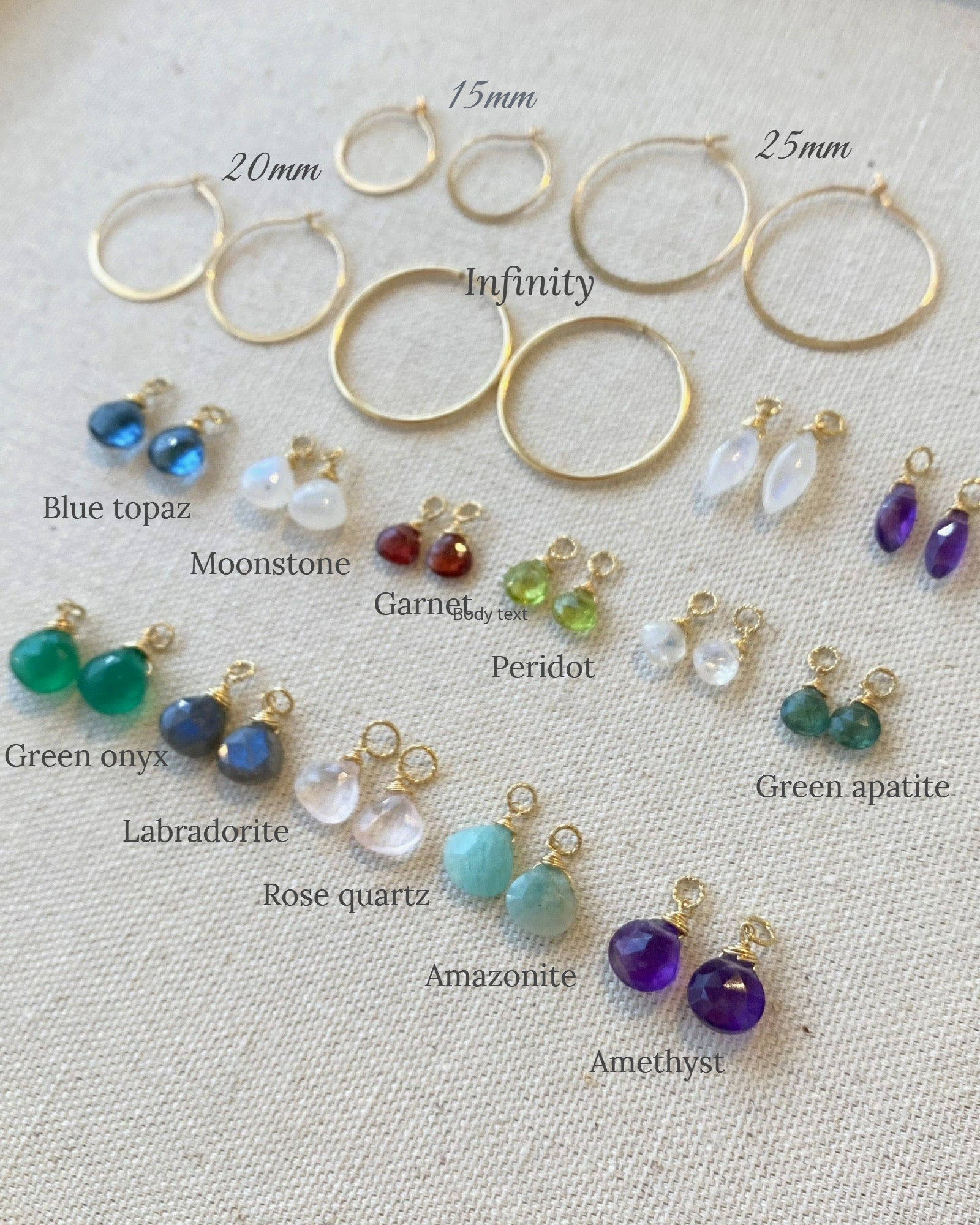 Your Own Gem Hoop Earrings ERIJEWELRY