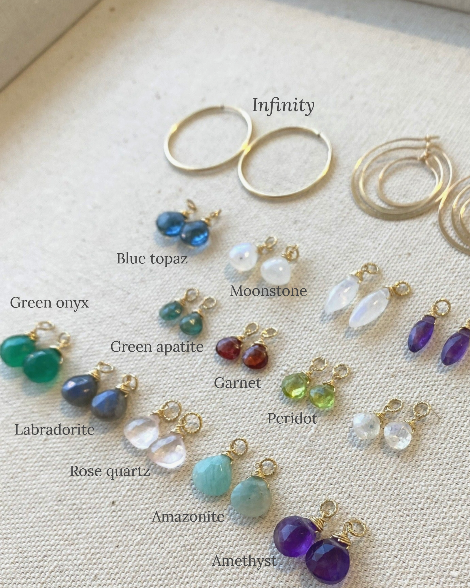 Your Own Gem Hoop Earrings ERIJEWELRY