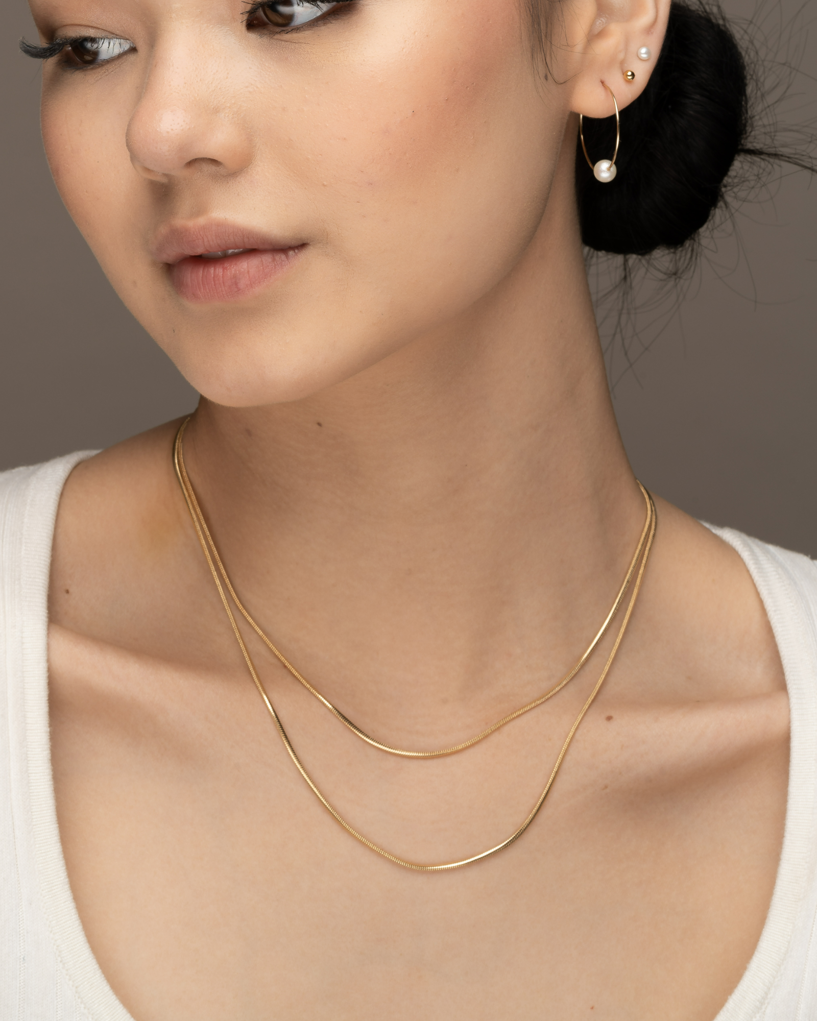 Ava Flat Snake Necklace ERIJEWELRY