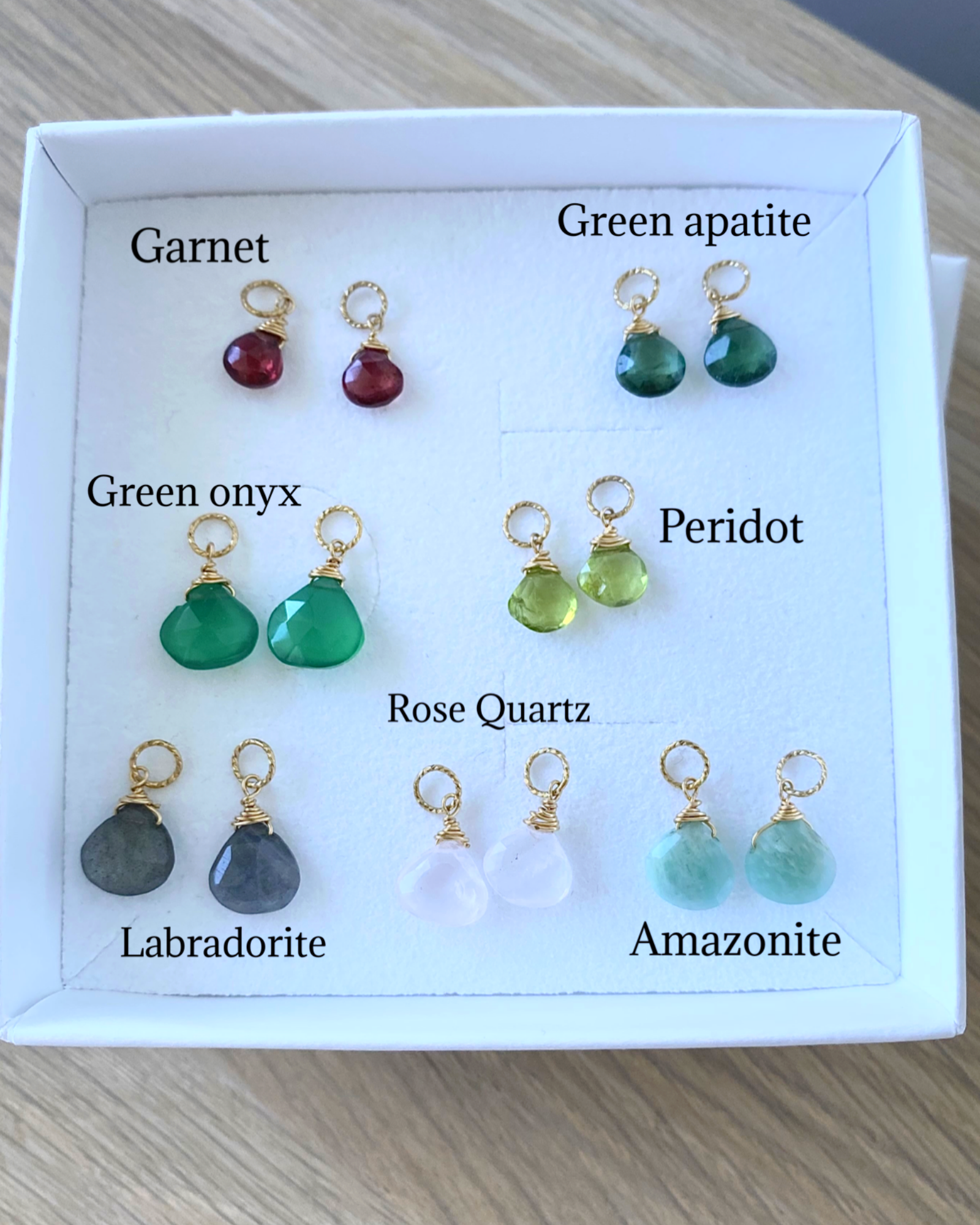 Pick your Gems for Hoops ERIJEWELRY