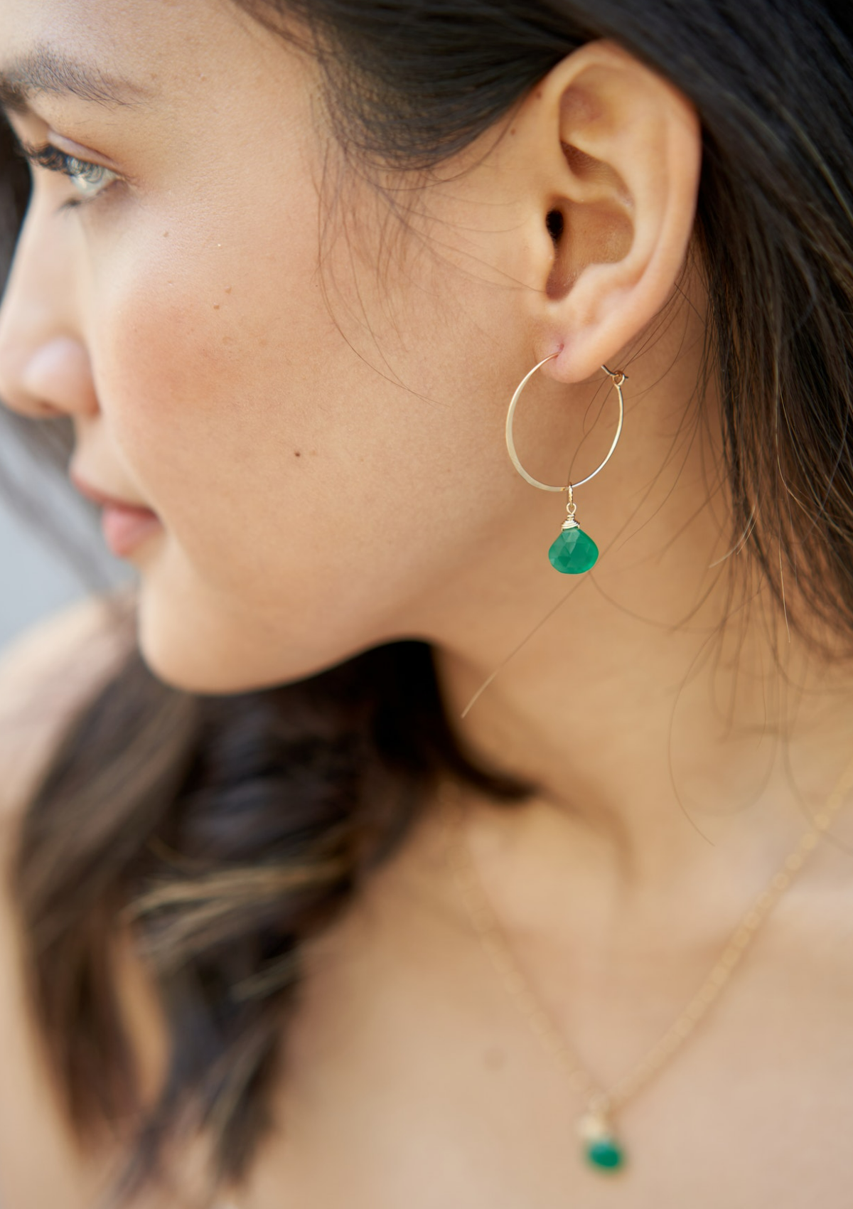 Your Own Gem Hoop Earrings ERIJEWELRY