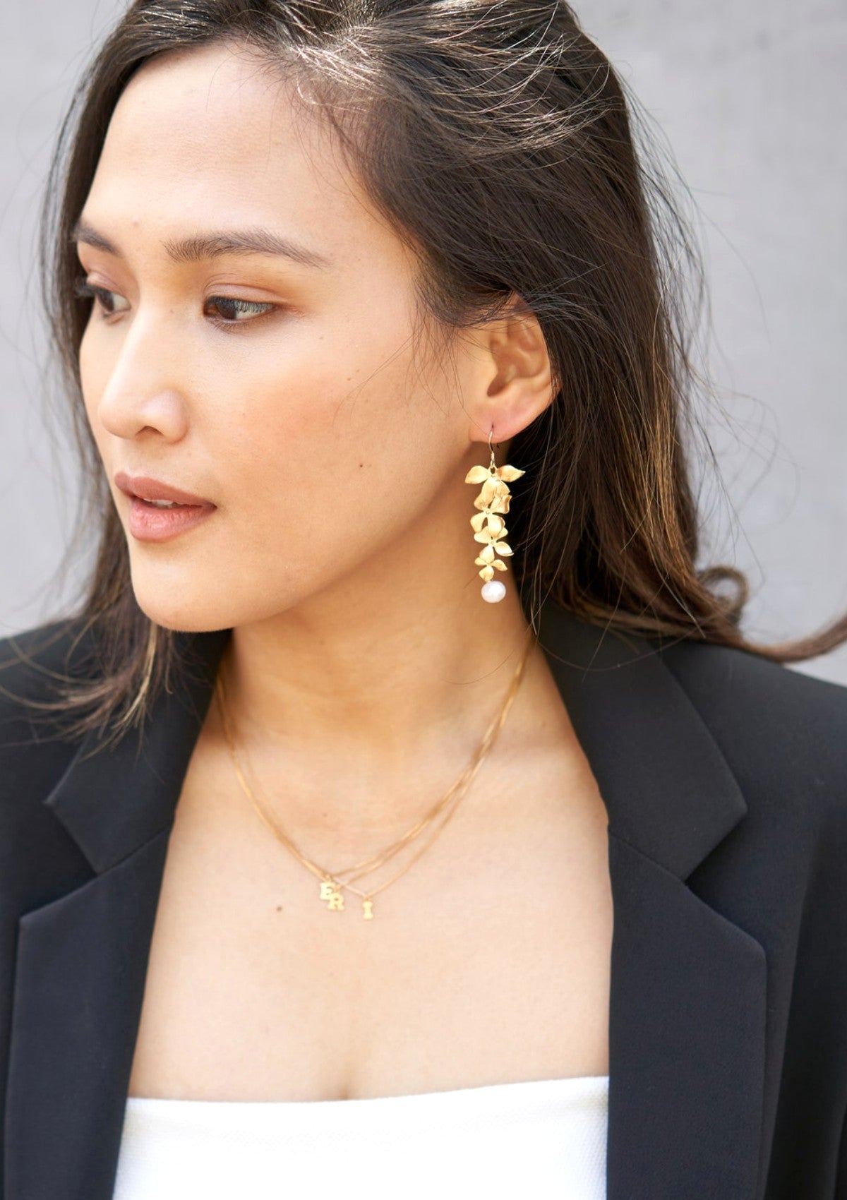 Floral Pearl Earrings ERIJEWELRY