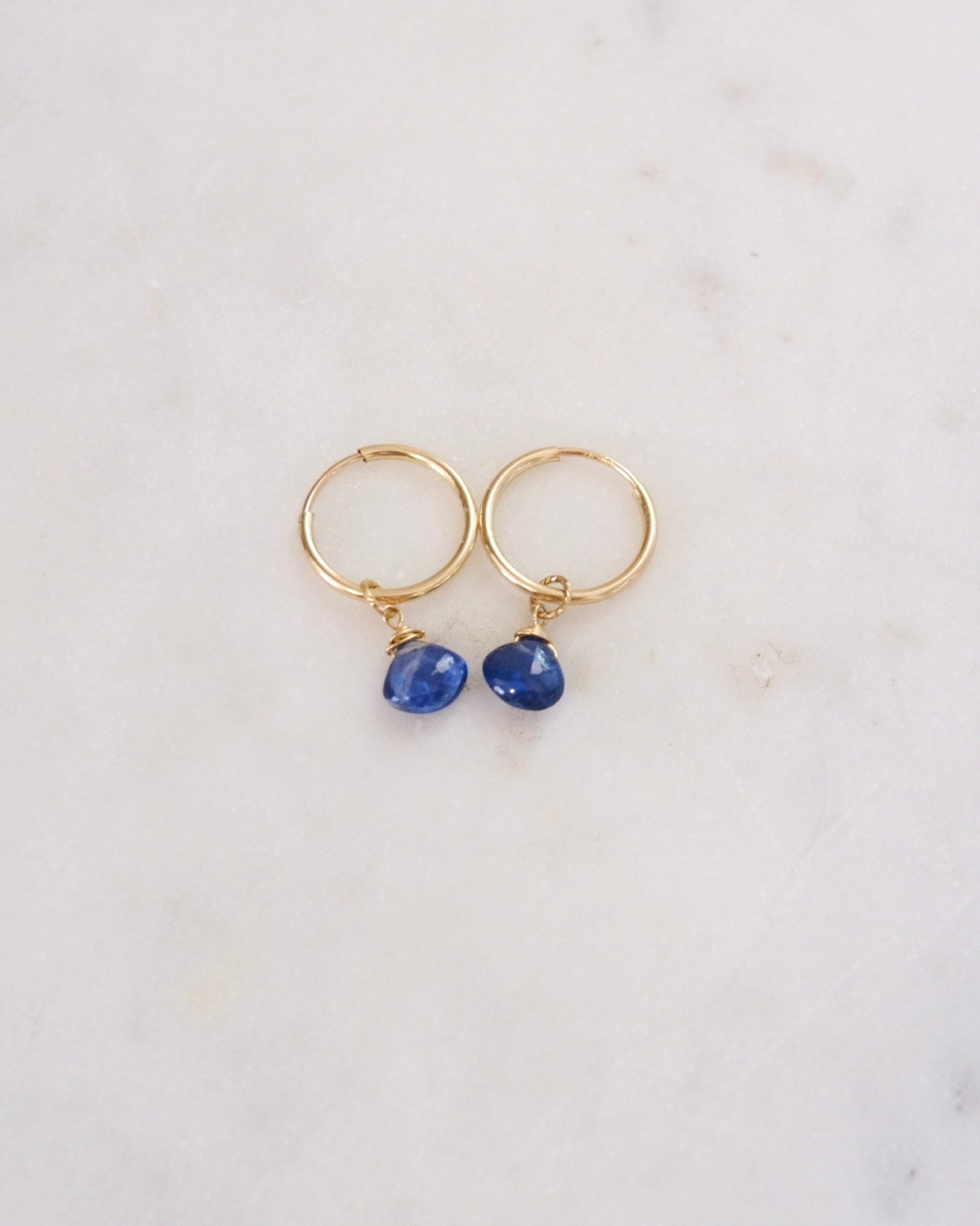 Kyanite small infinity hoops ERIJEWELRY