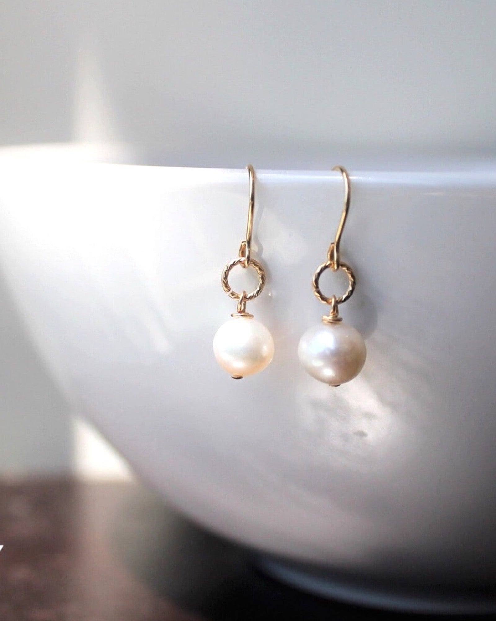 Petite Pearl Drop Earrings ERIJEWELRY
