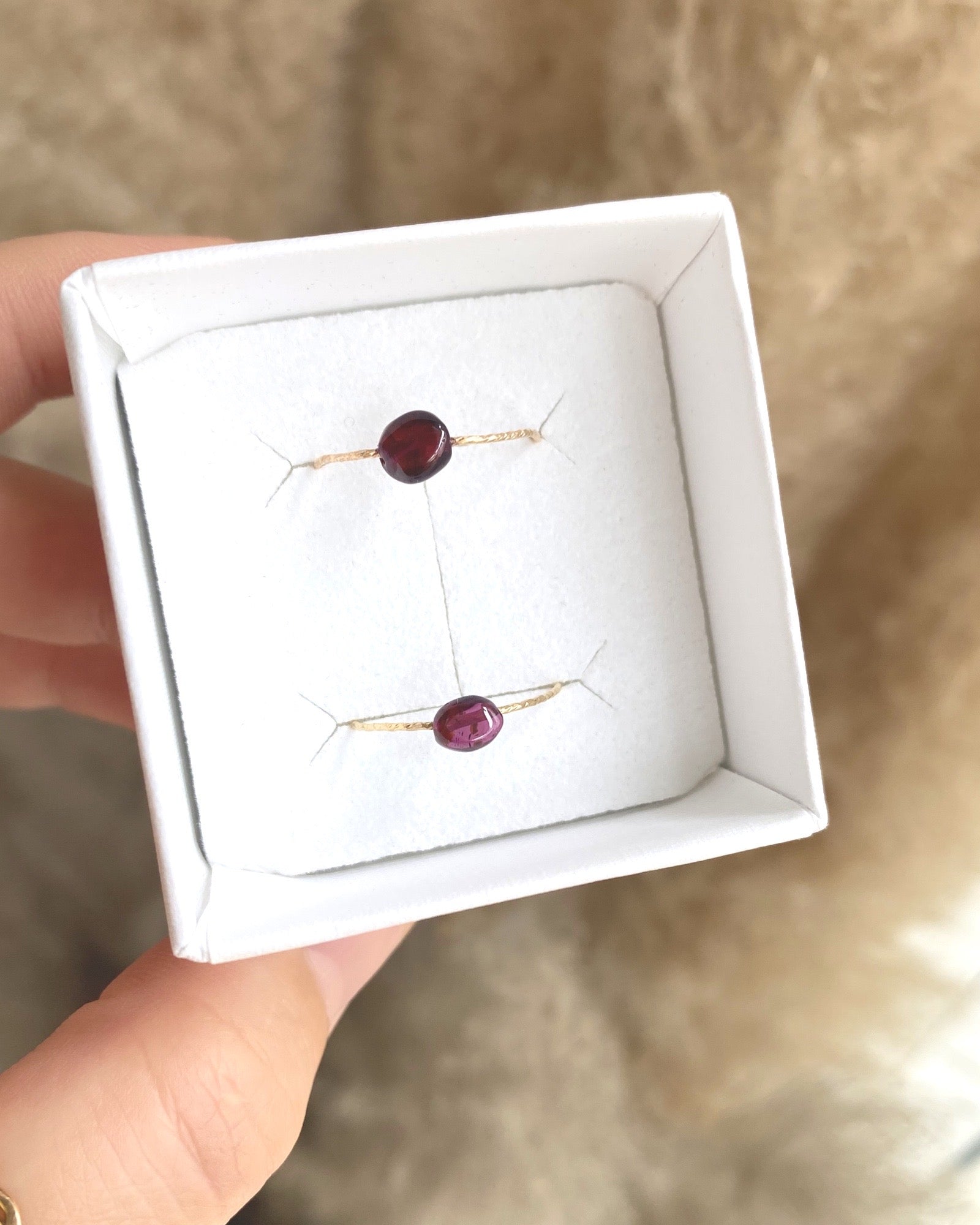 Garnet Daily Serenity Ring ERIJEWELRY