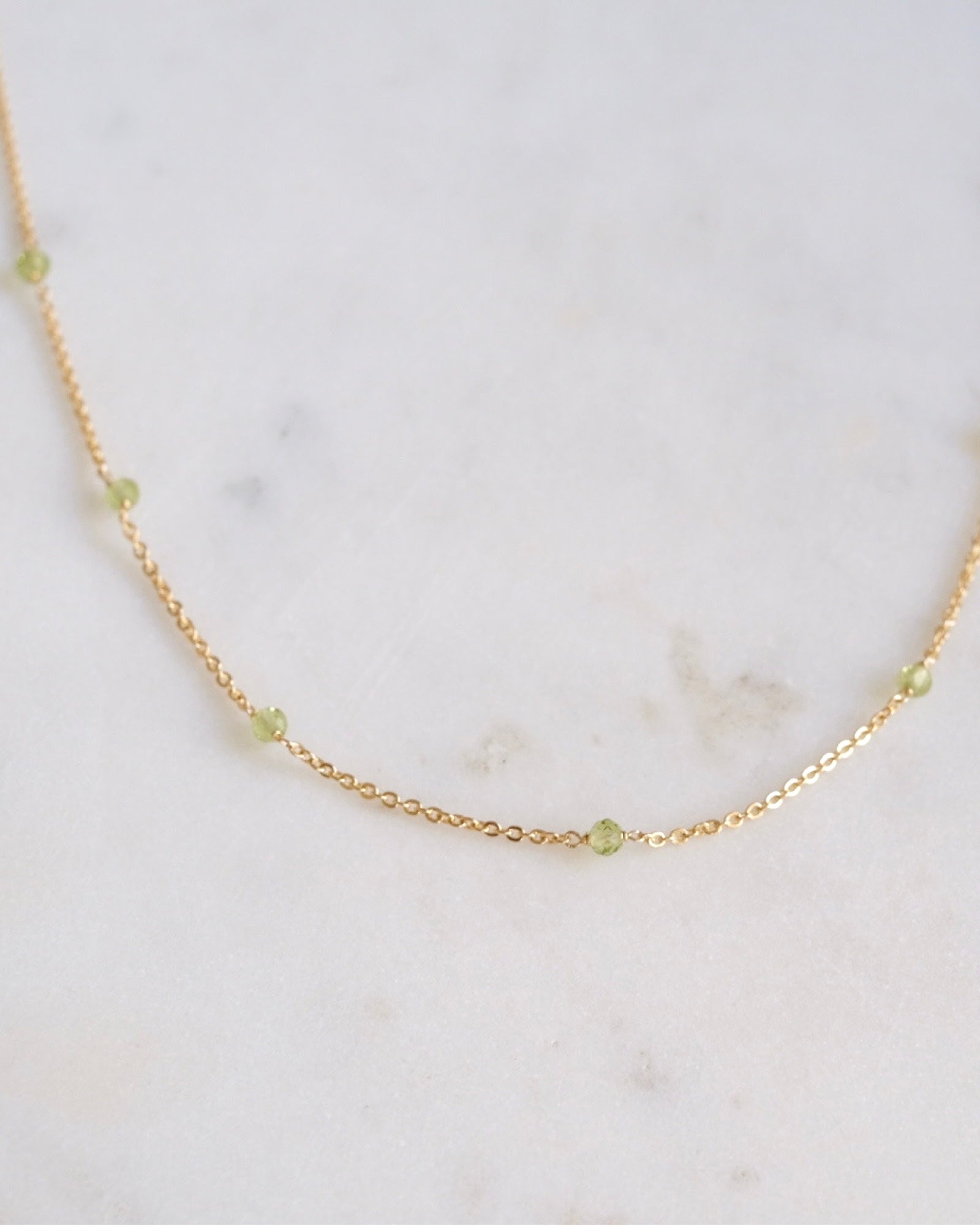 Peridot Dot necklace ERIJEWELRY
