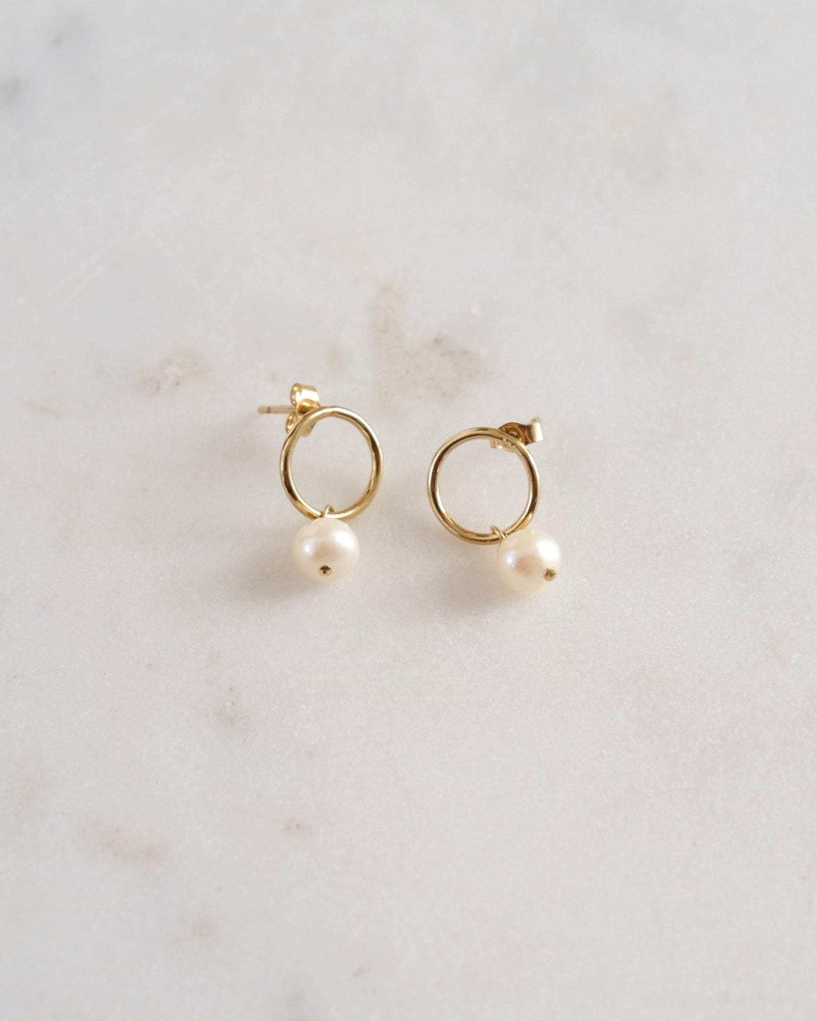 Circle pearl earrings ERIJEWELRY
