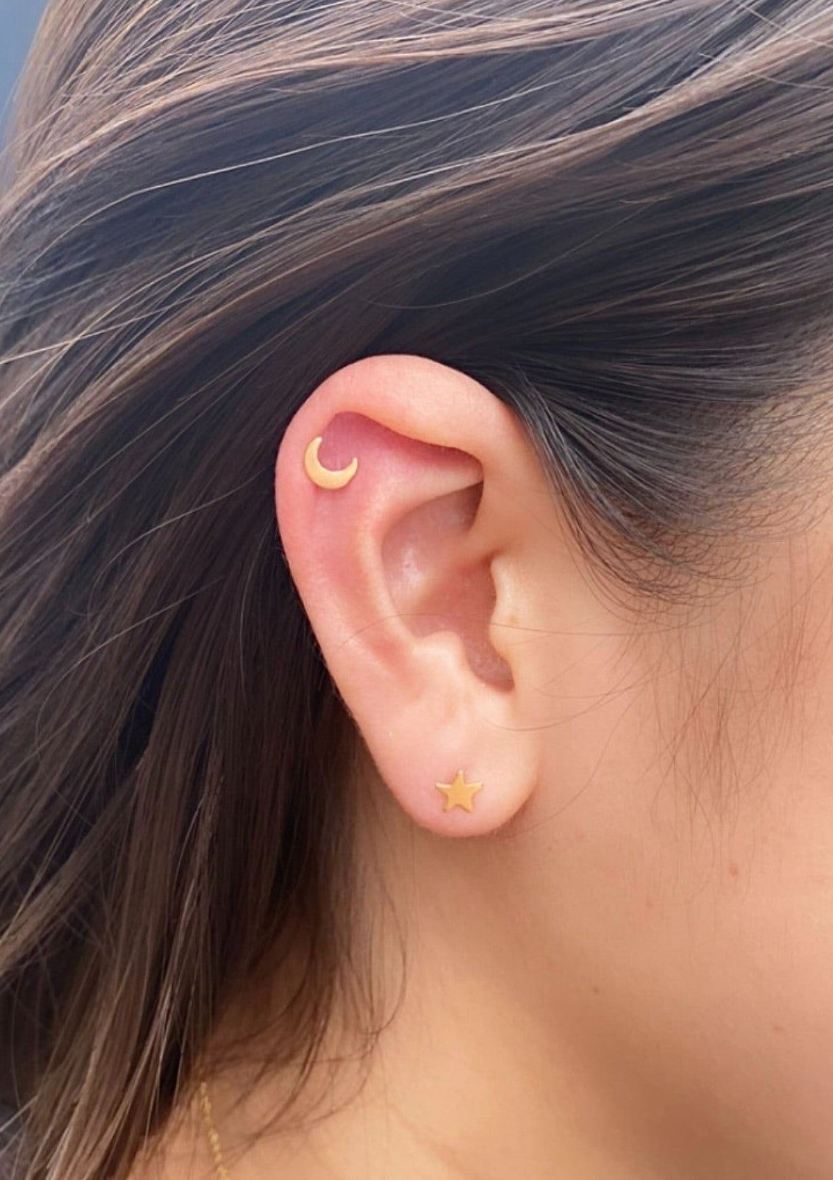 Crescent stud Earrings ERIJEWELRY