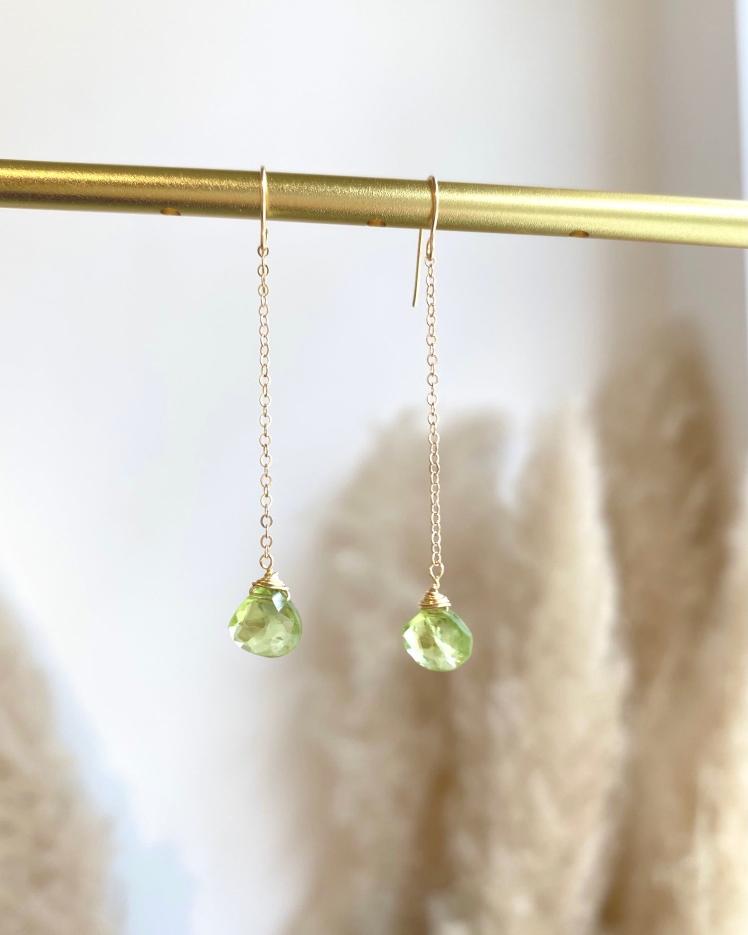 Peridot Drop Earrings ERIJEWELRY