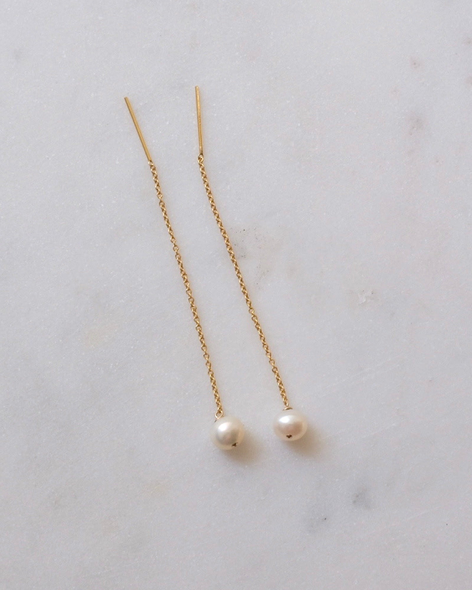 Pearl threader earrings ERIJEWELRY