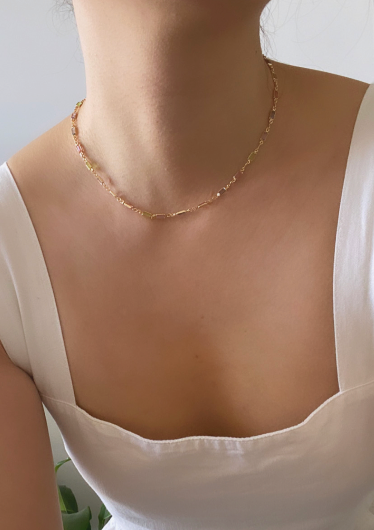 Daria Colourful Gold Necklace ERIJEWELRY