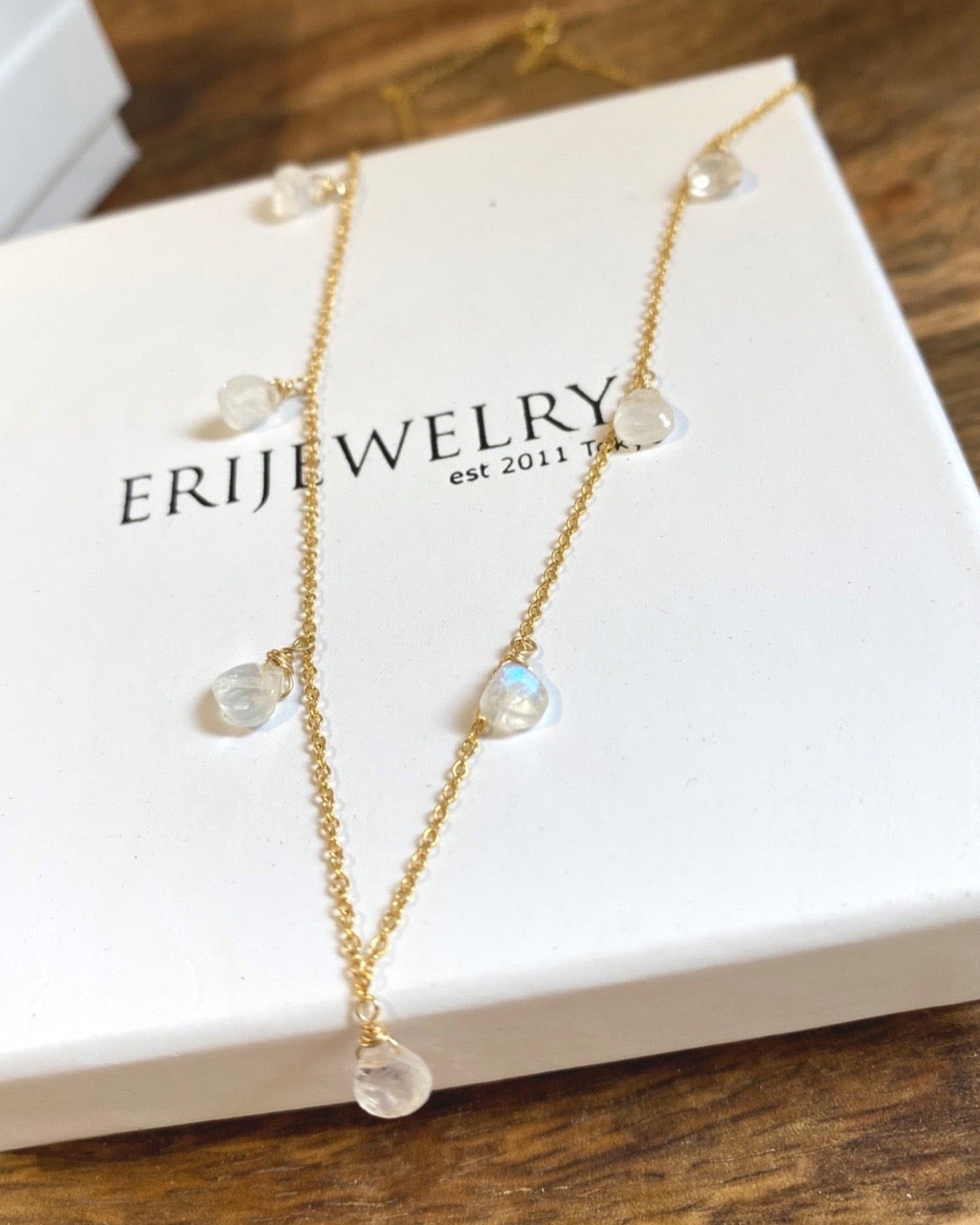 Royal Blue Moonstone Choker Necklace ERIJEWELRY
