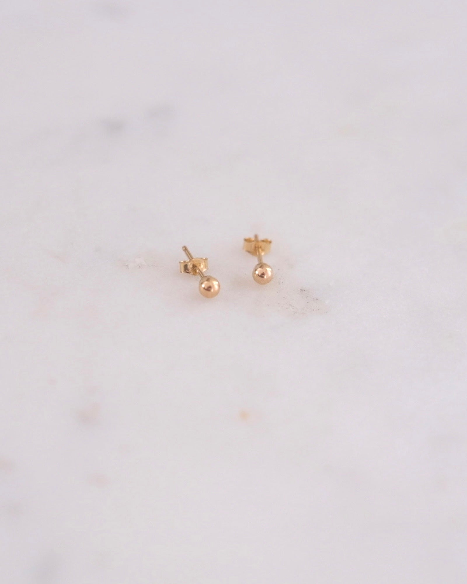 Petite Gold Ball Stud Earrings ERIJEWELRY