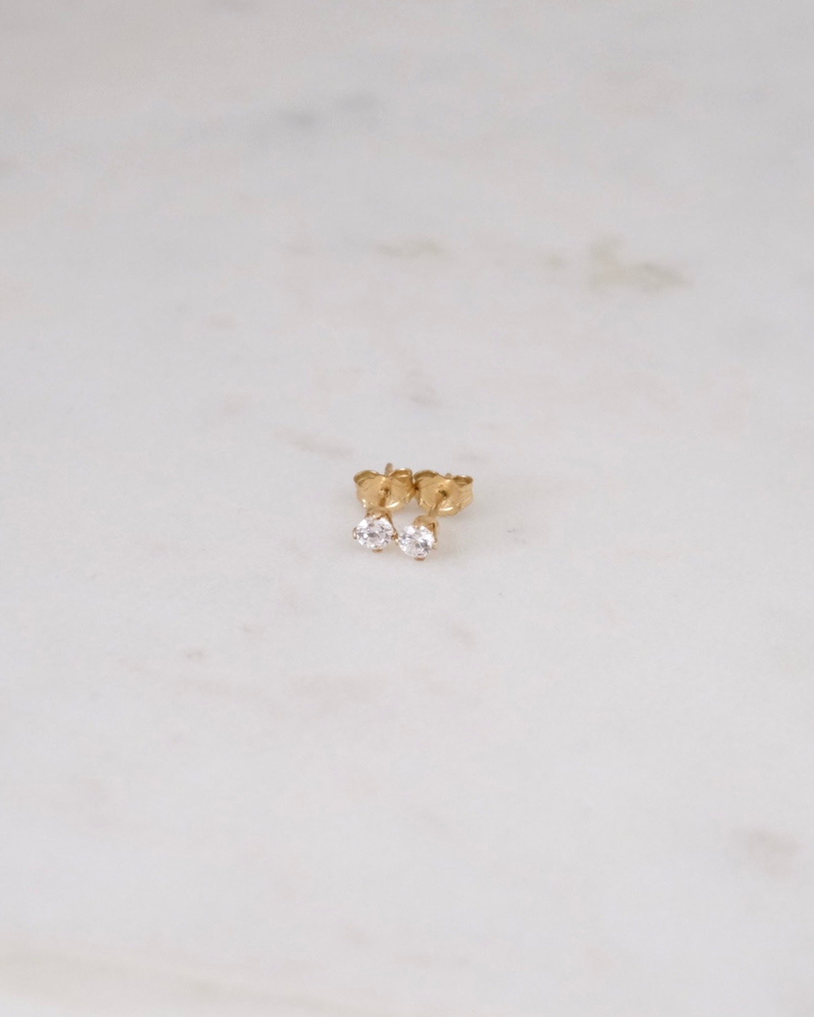 Petite White CZ Earrings ERIJEWELRY