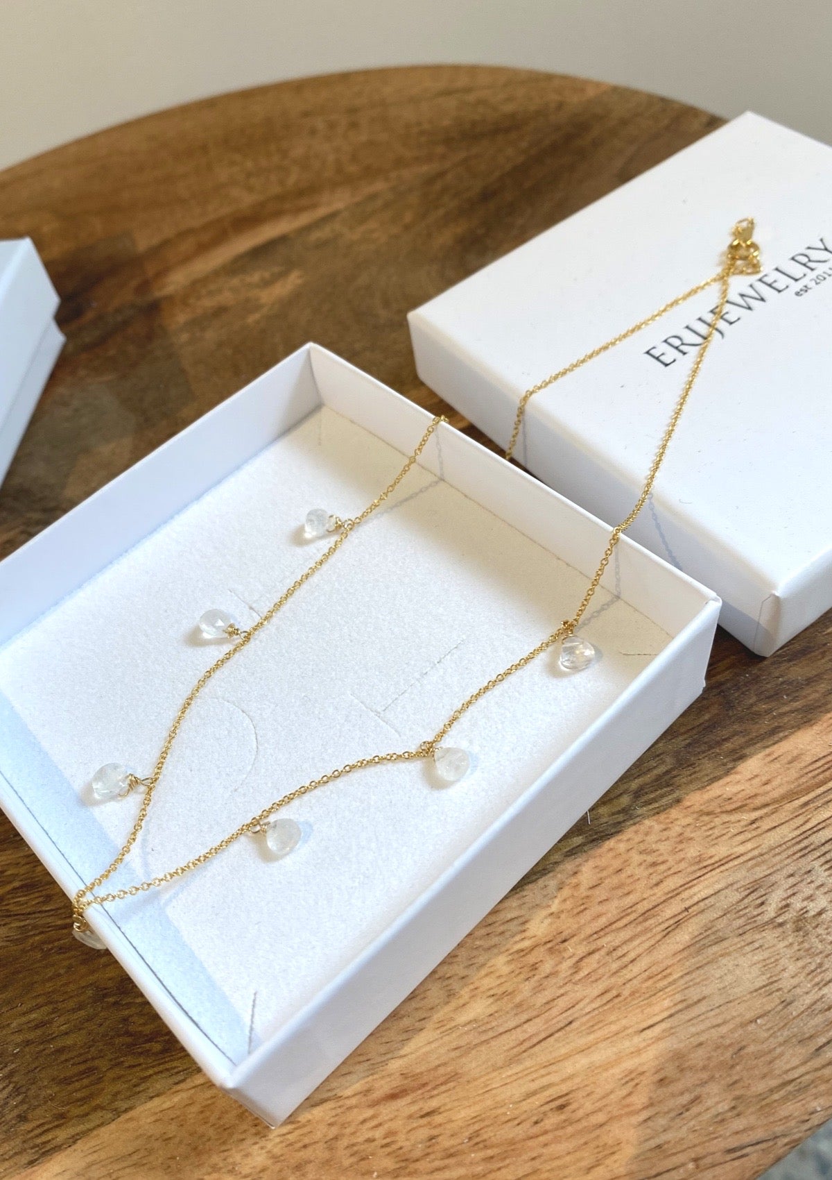 Royal Blue Moonstone Choker Necklace ERIJEWELRY