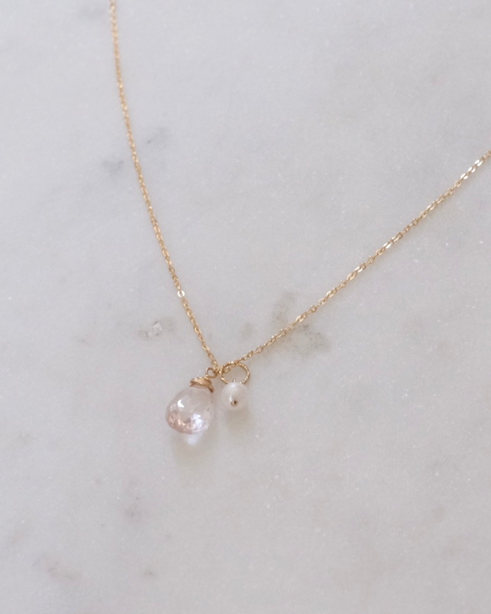 Rose pearl Necklace ERIJEWELRY