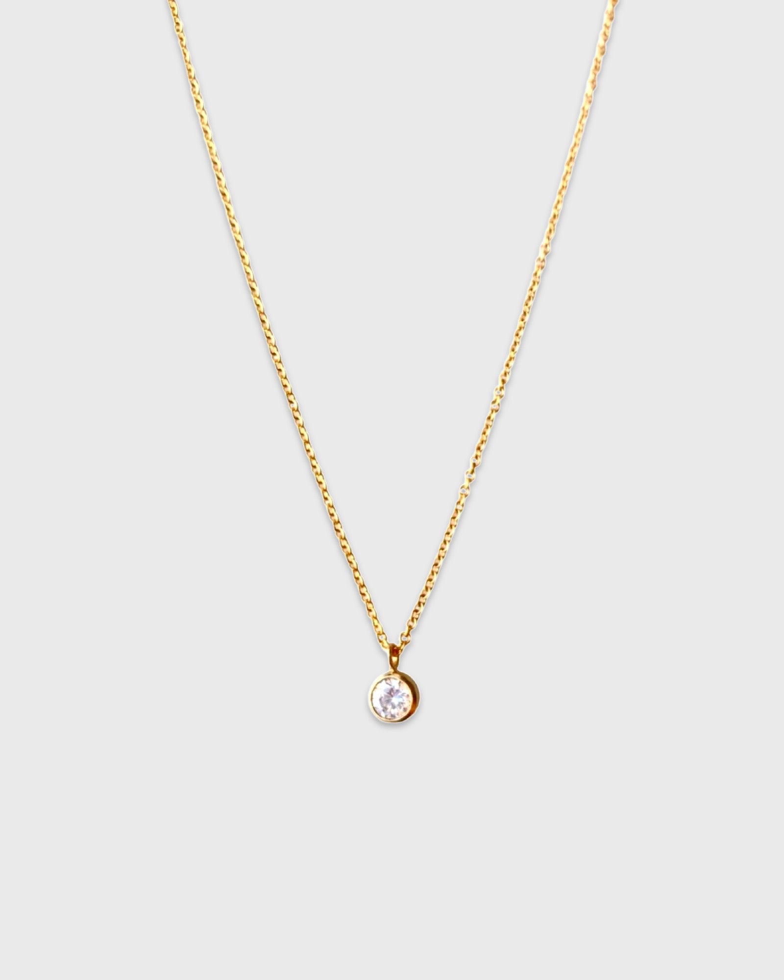 Petite CZ Simple Necklace ERIJEWELRY