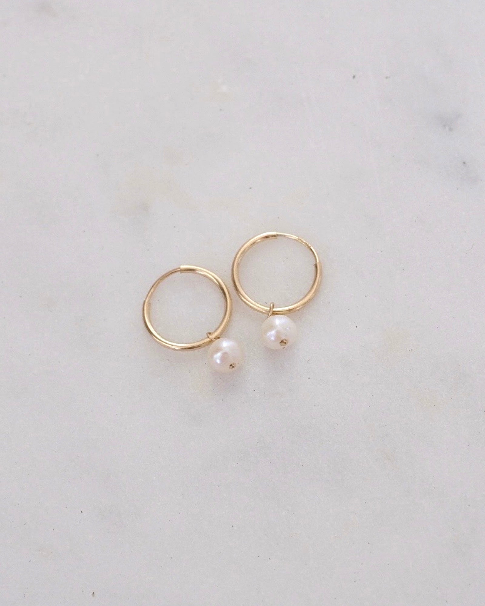 Pearl Infinity Hoops (14mm) ERIJEWELRY