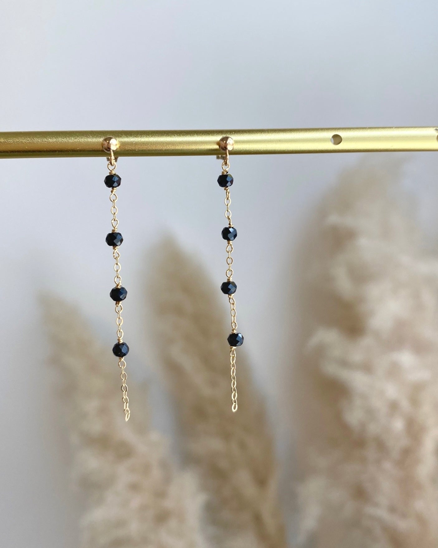Black Onyx Swaggy Earrings ERIJEWELRY