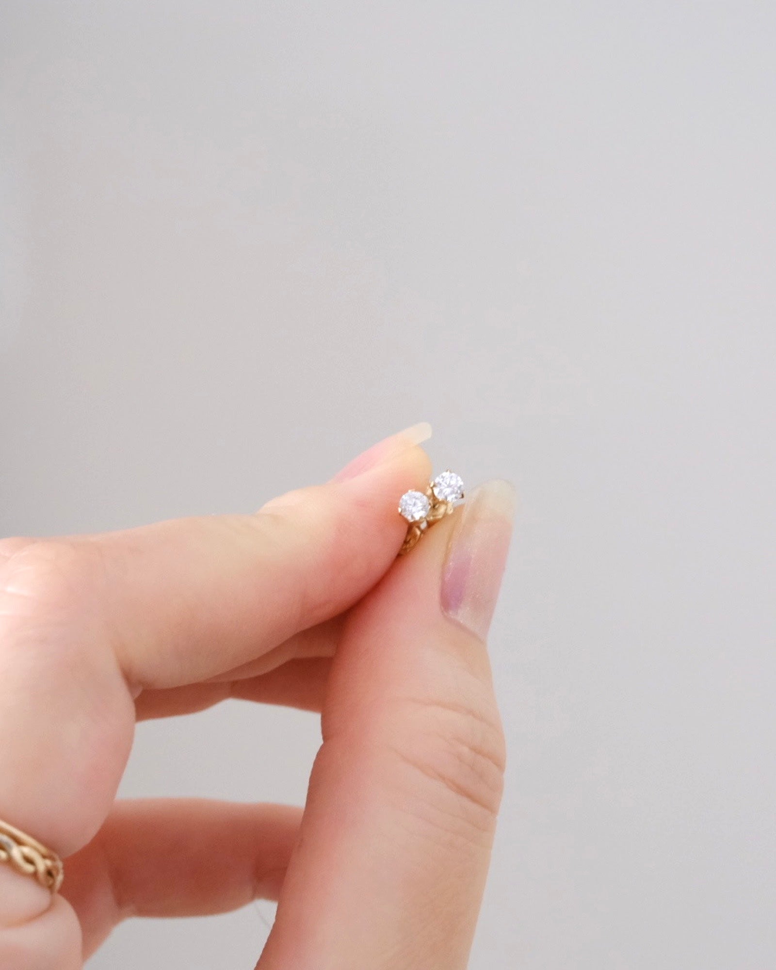 Petite White CZ Earrings ERIJEWELRY