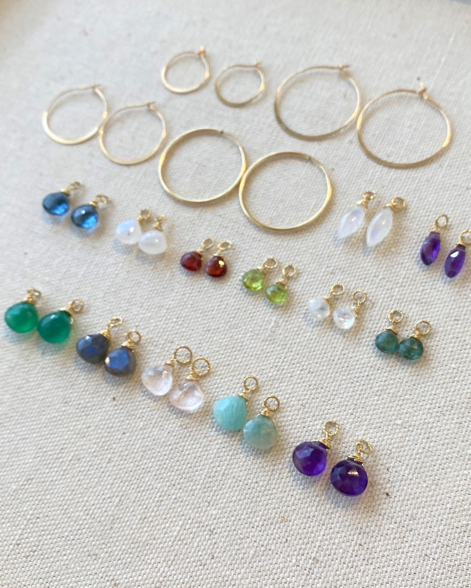 Your Own Gem Hoop Earrings ERIJEWELRY