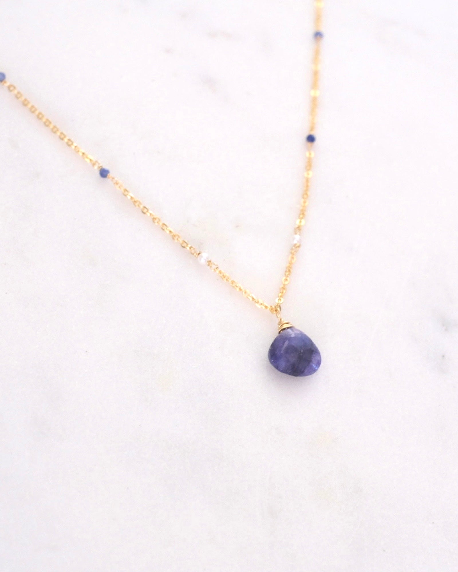 Blue Sapphire Bohemian Necklace ERIJEWELRY