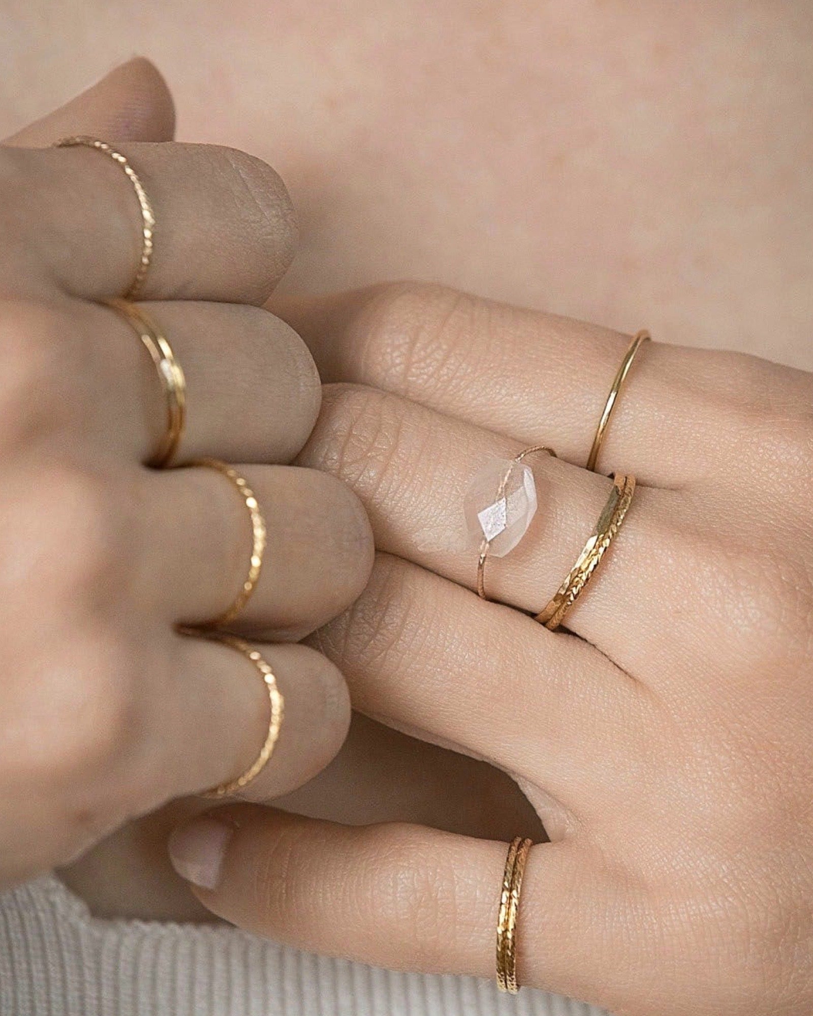 Rose Quartz Daily Serenity Ring ERIJEWELRY